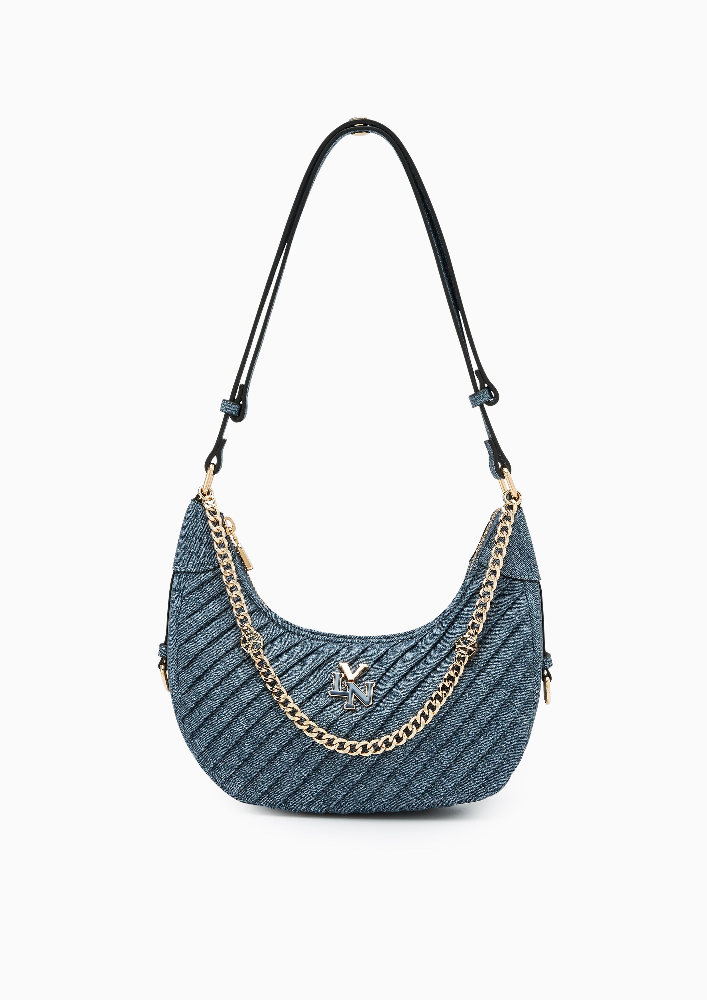 Pleat Rexha M Shoulder Bag - Blue Variation 2