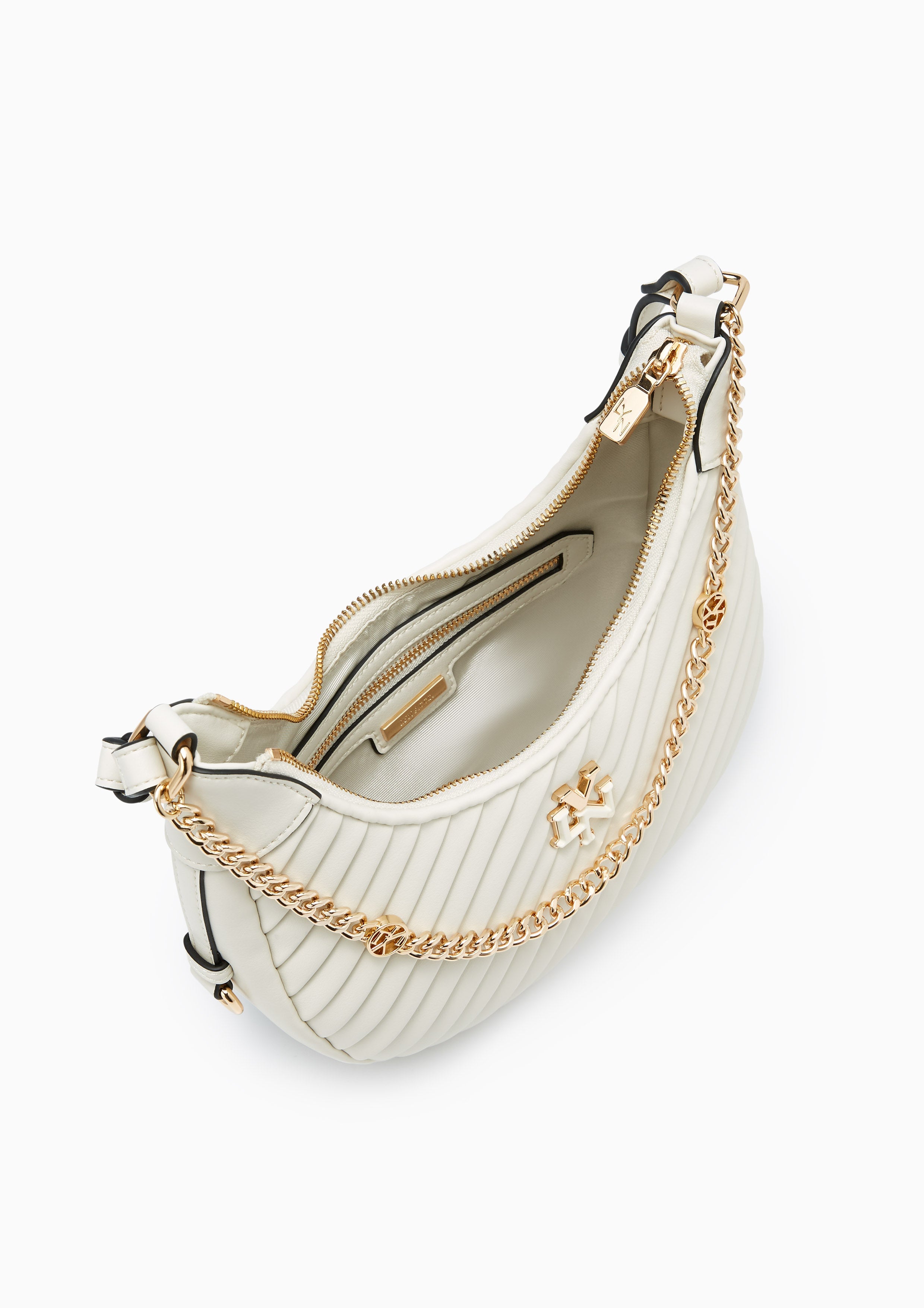 Pleat Rexha M Shoulder Bag - Off-White