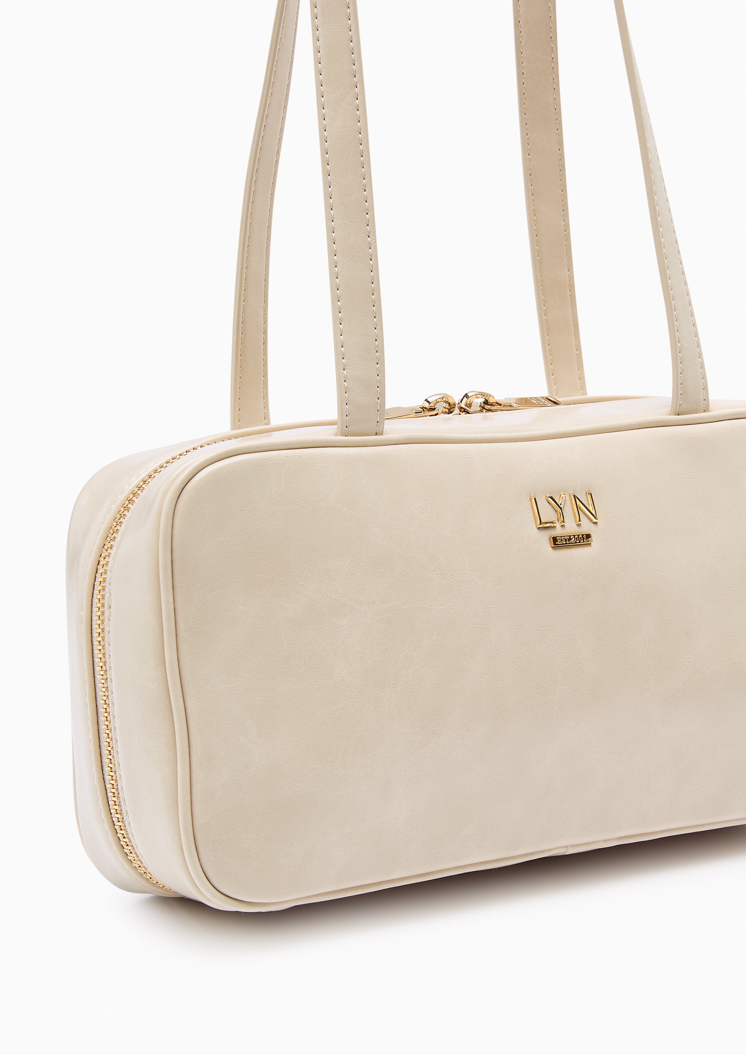 Megan M Shoulder Bag - Light Beige