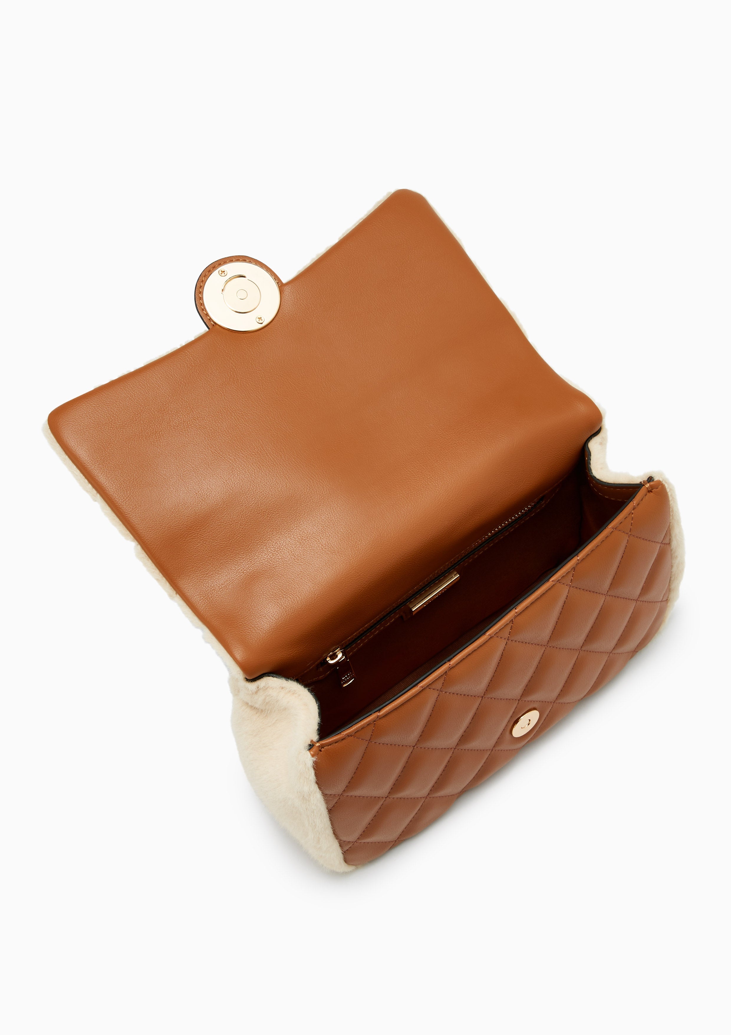 Nico Fur M Crossbody Bag - Beige