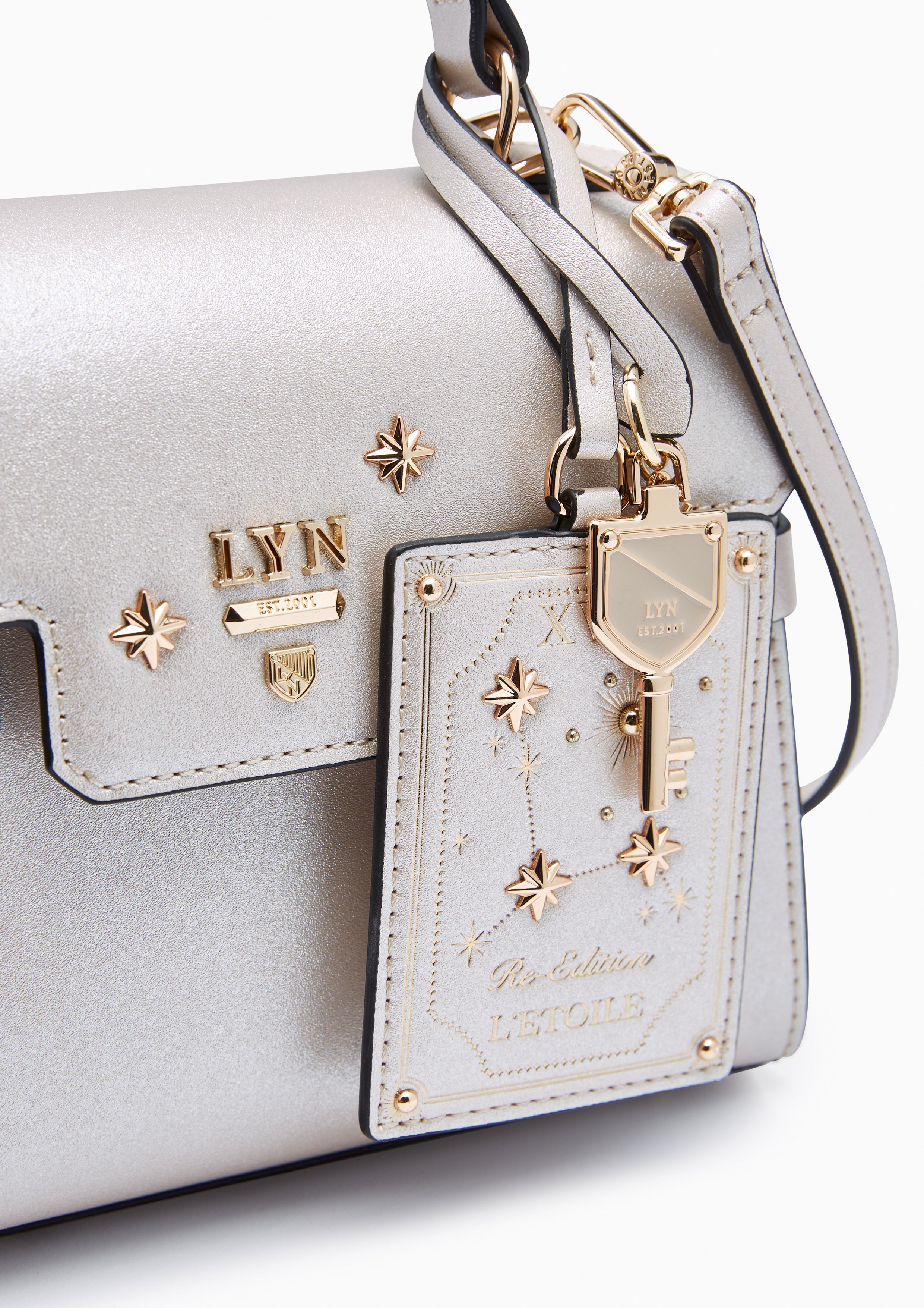 Astor Fineness S Crossbody Bag - Glitter Beige