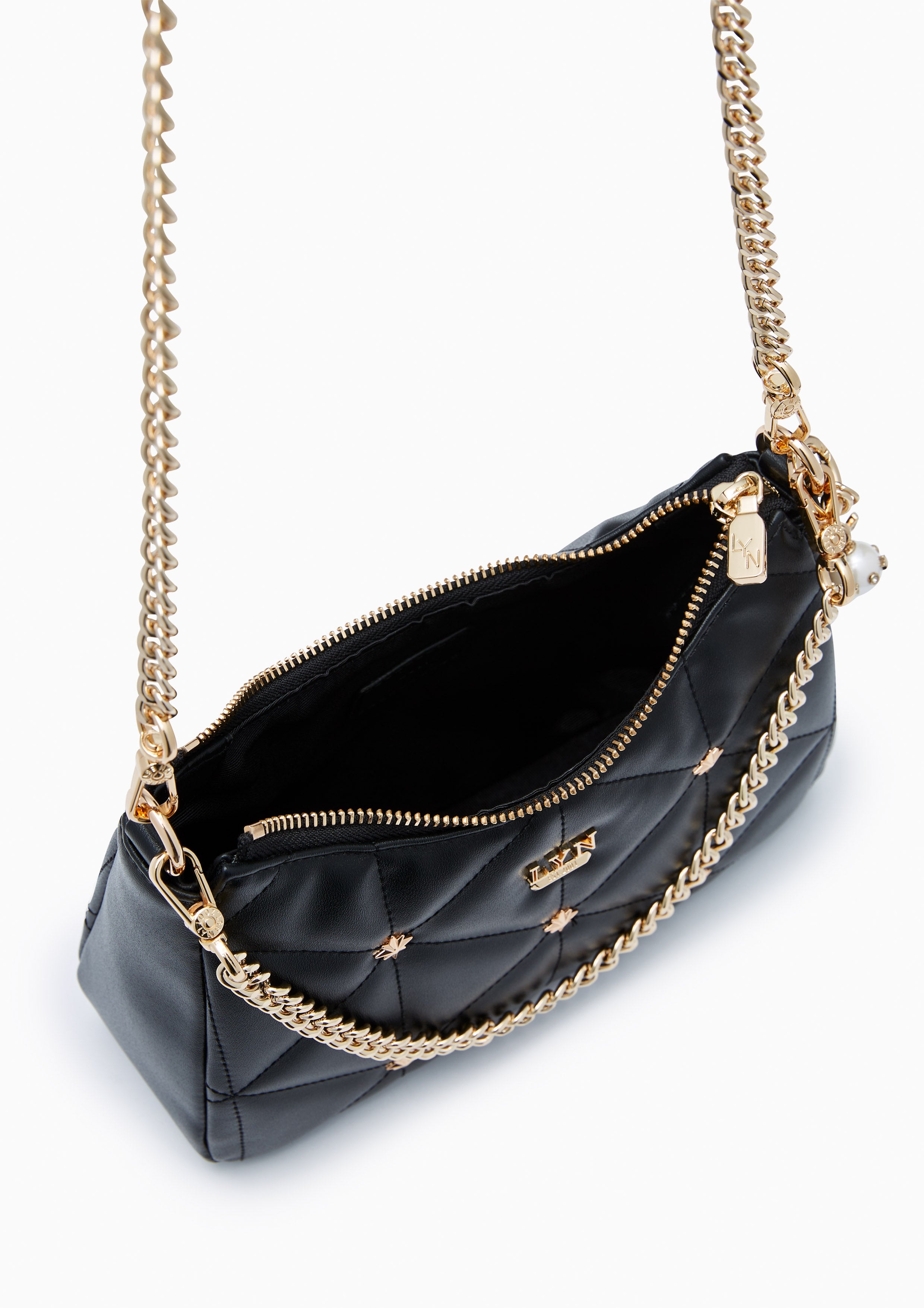 North Tricia Star Quilted Shoulder Bag - Black