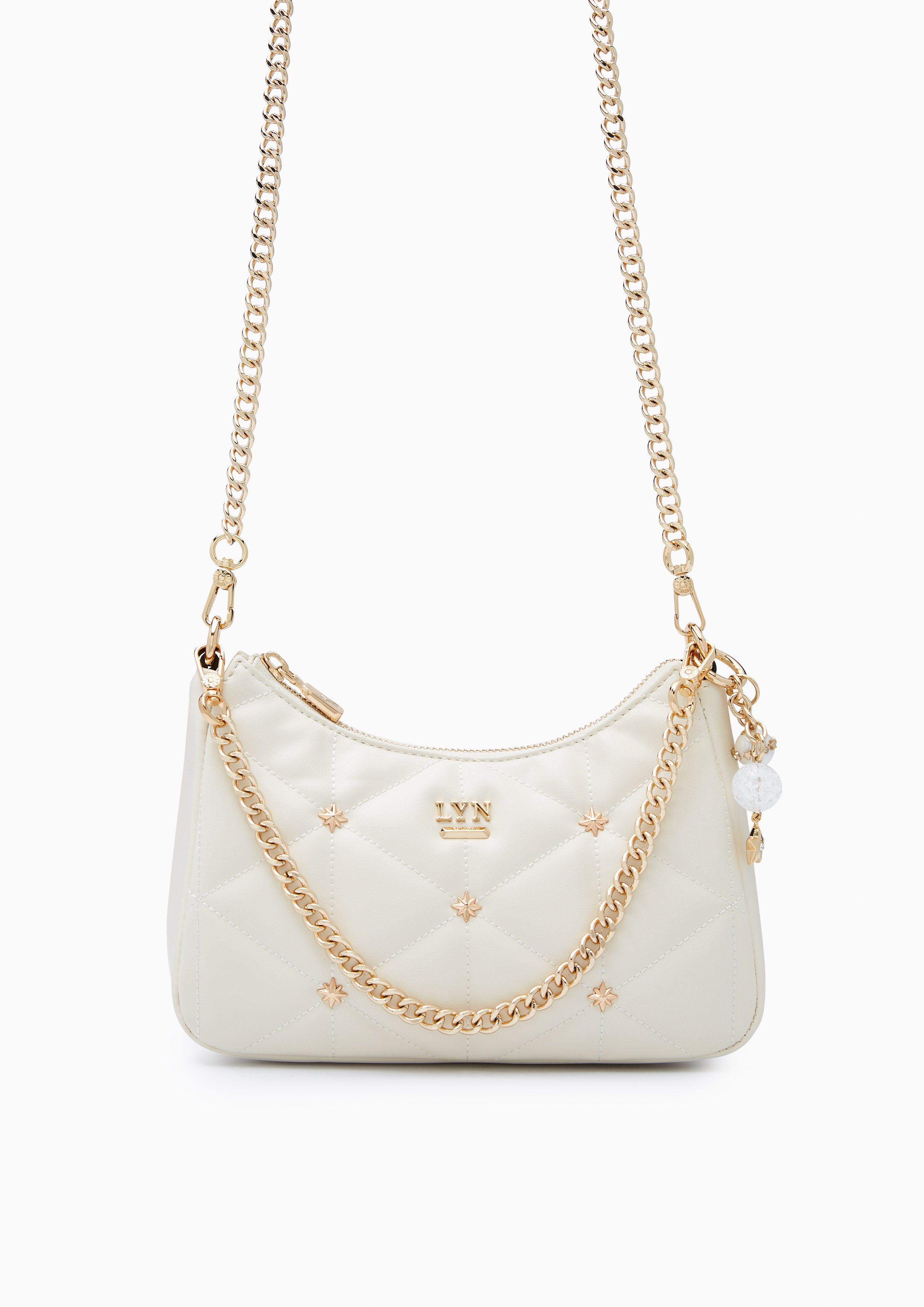 North Tricia Star Quilted Shoulder Bag - Ivory