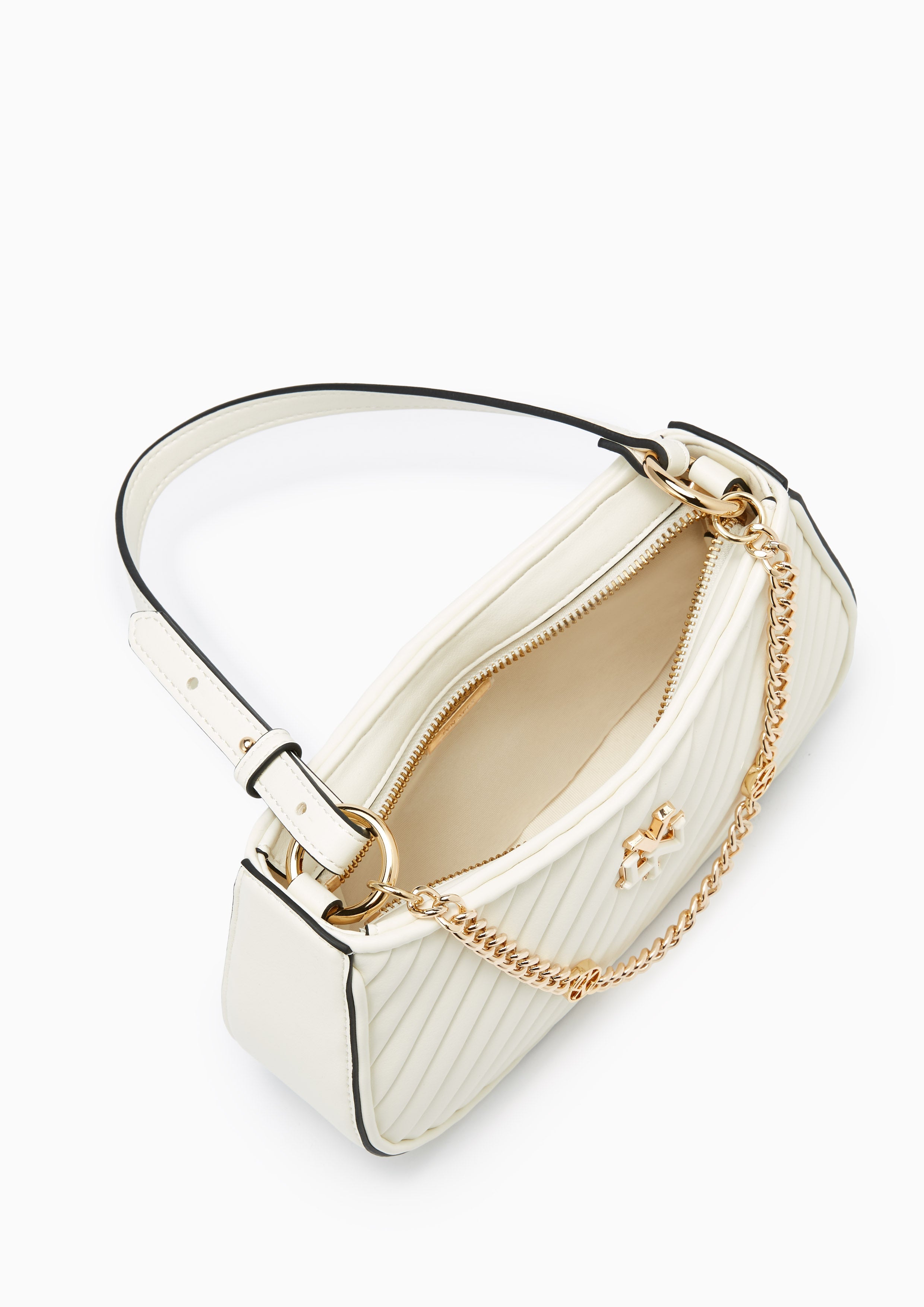 Pleat Brighton Shoulder Bag - Ivory