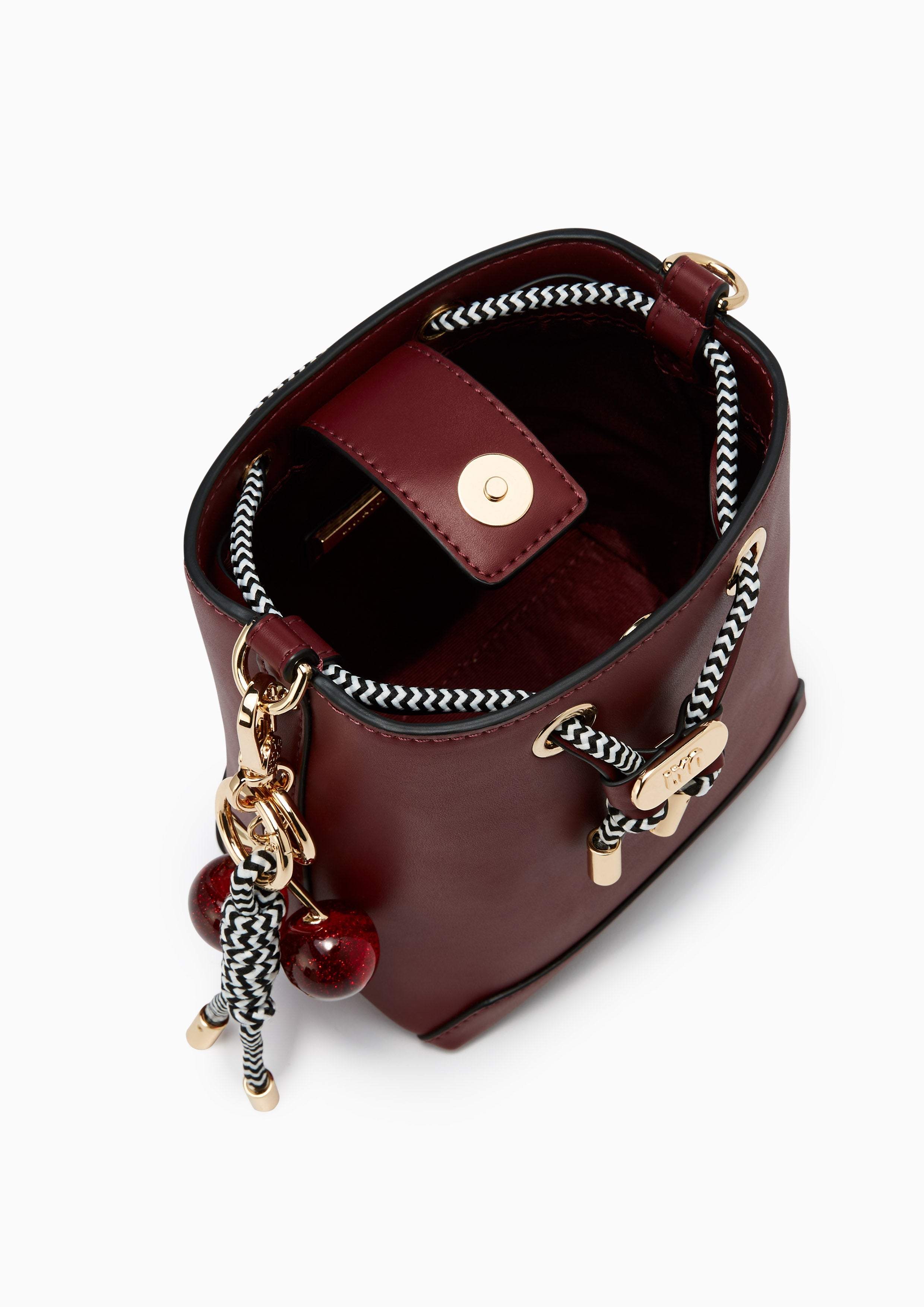 Bethany Mini Bucket Bag - Dark Red