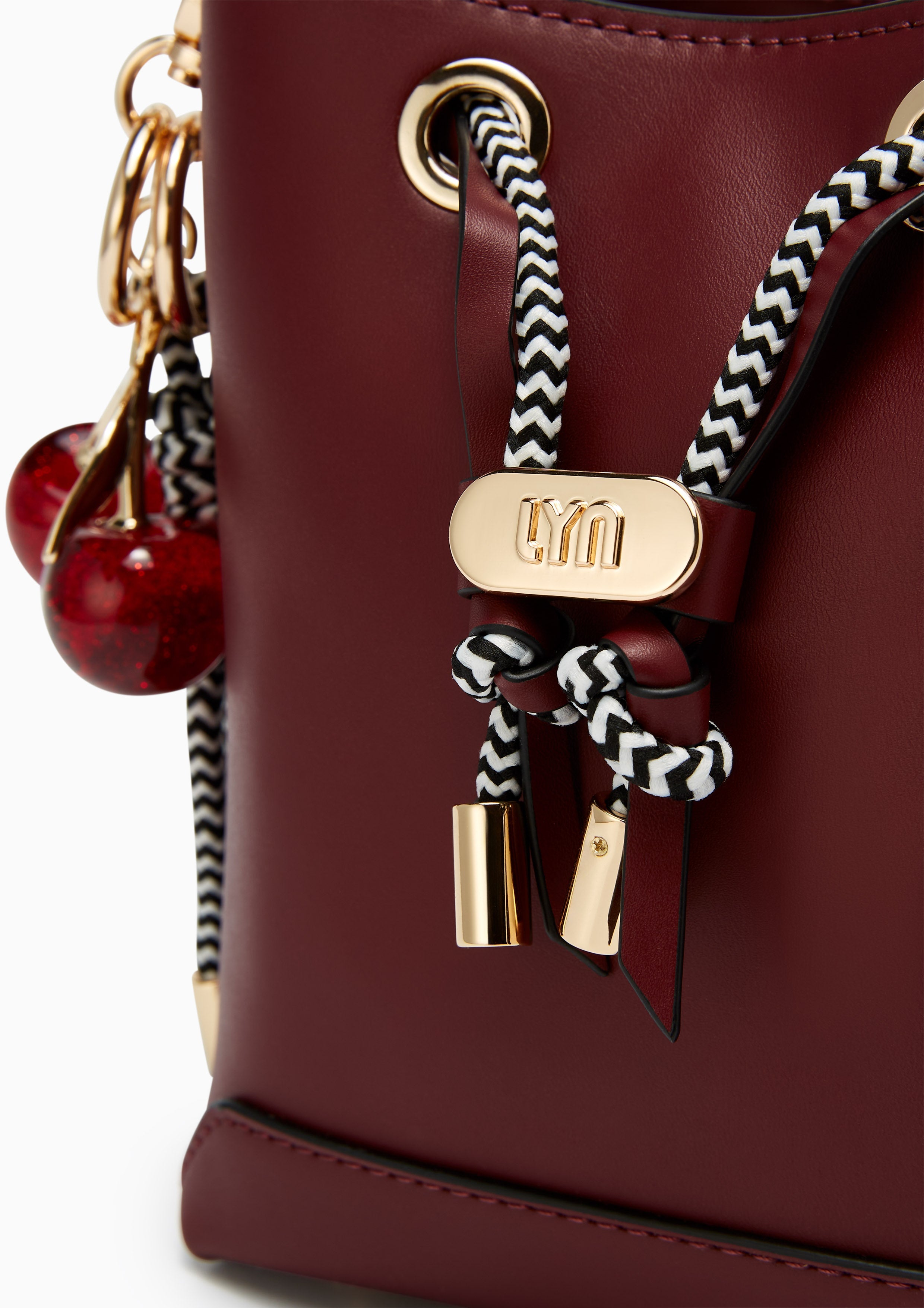 Bethany Mini Bucket Bag - Dark Red