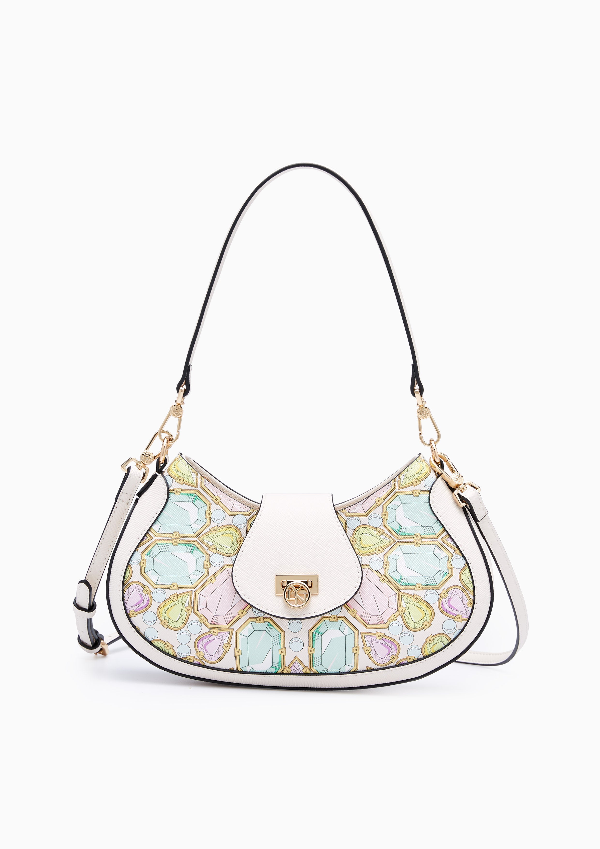 Treasure M Shoulder Bag - Printed Ivory