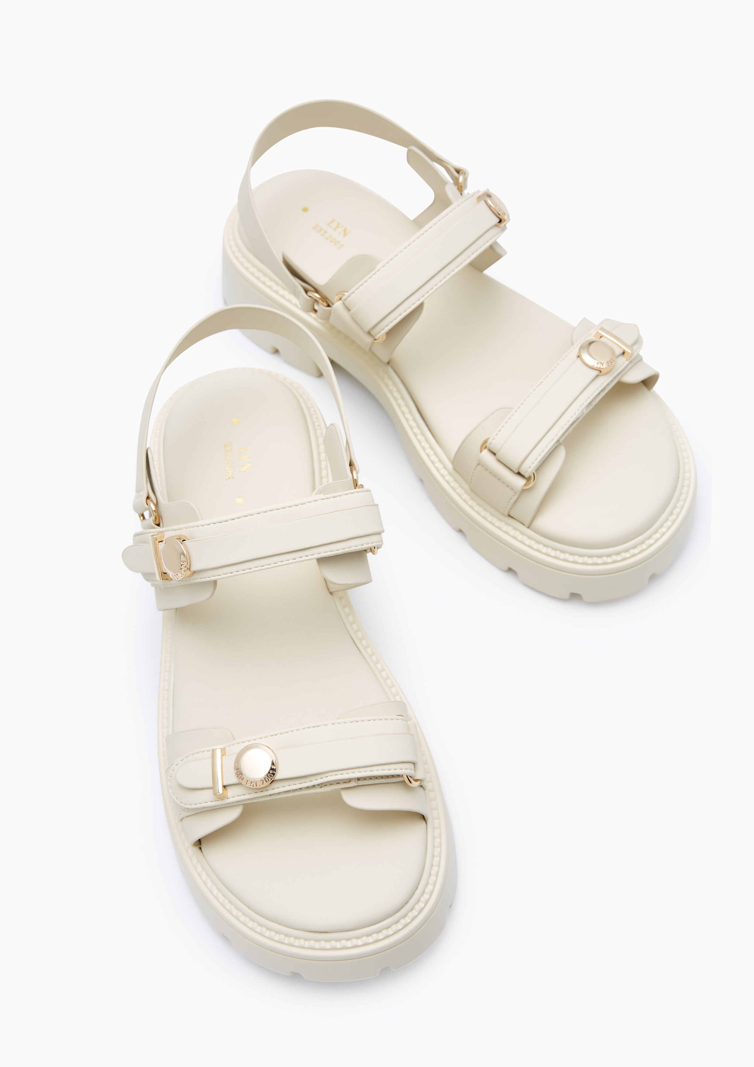 Anderson Platform Flats And Sandals - Ivory
