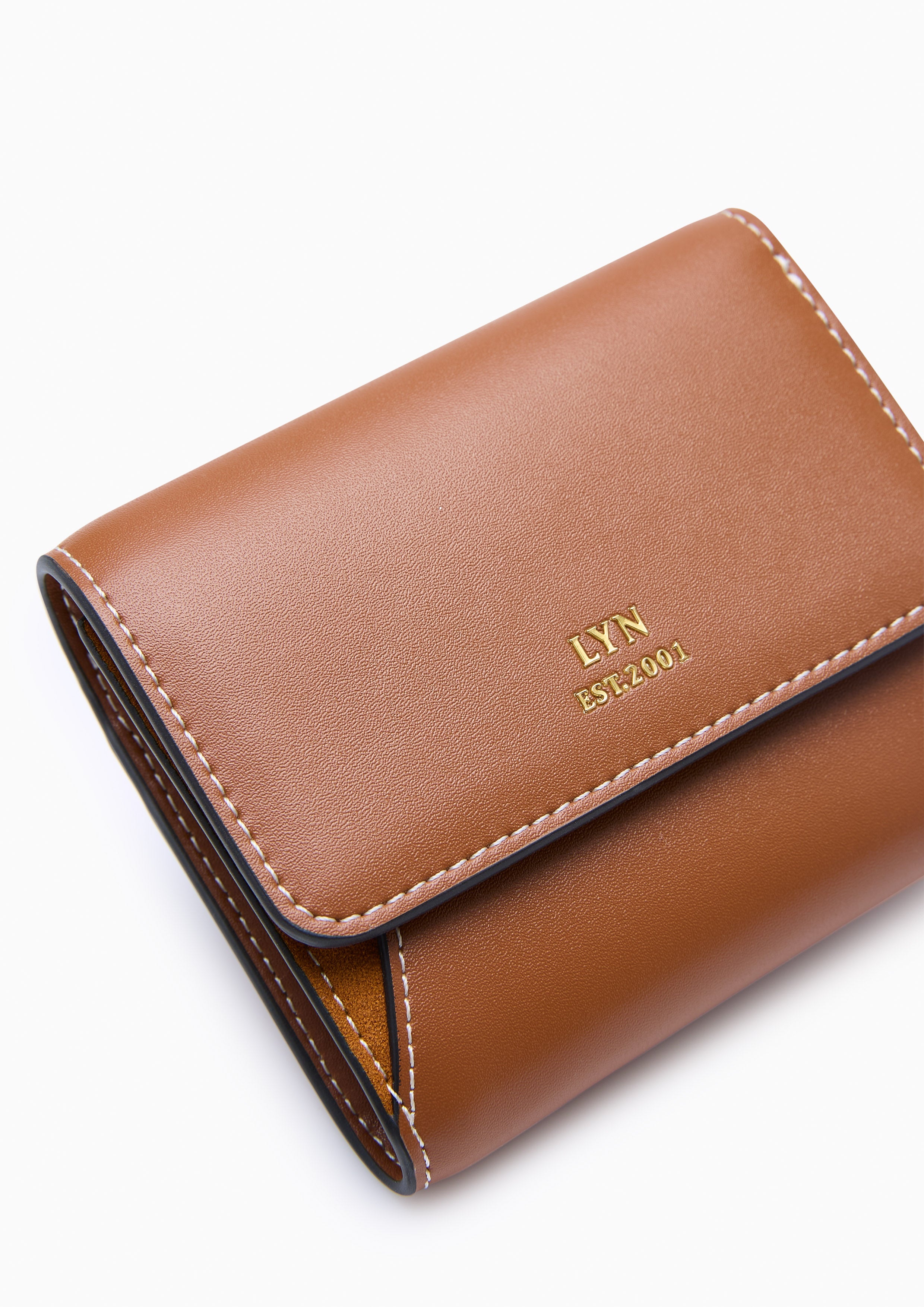 Moria Tri Fold Wallet - Tan