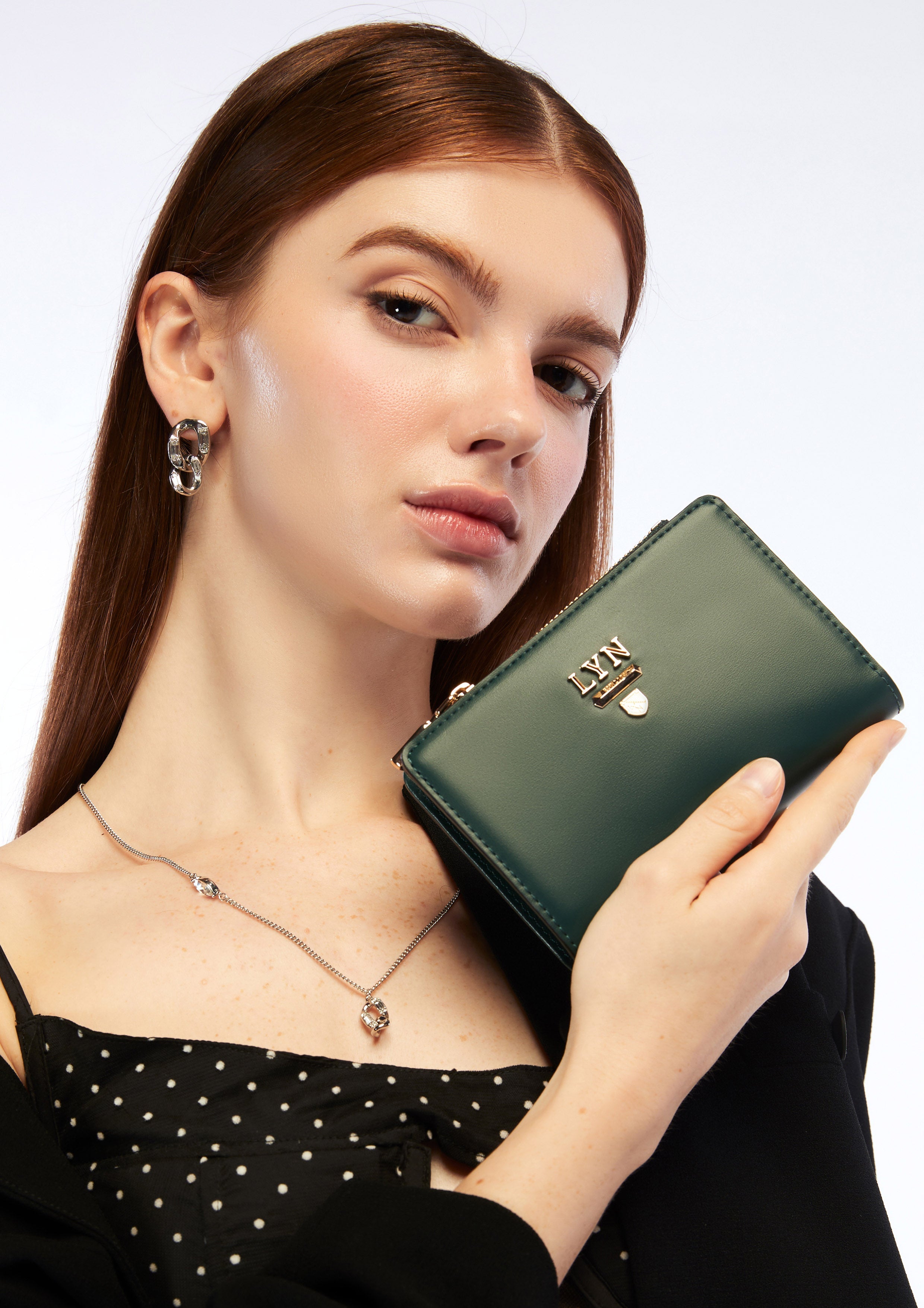 Re-Edit Semi Wallet - Dark Green