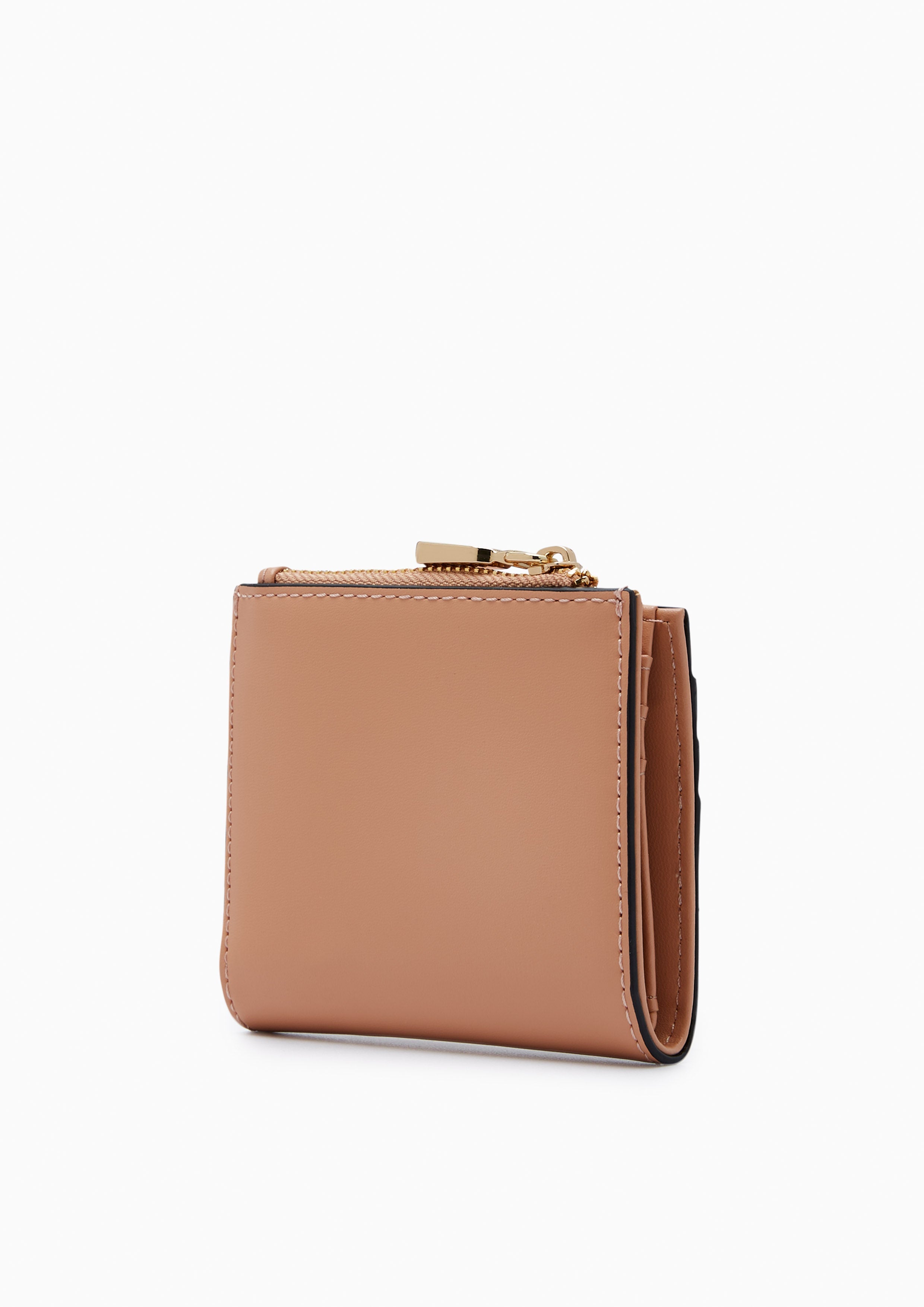 Re-Edit Slim Card Short Wallet - Light Beige