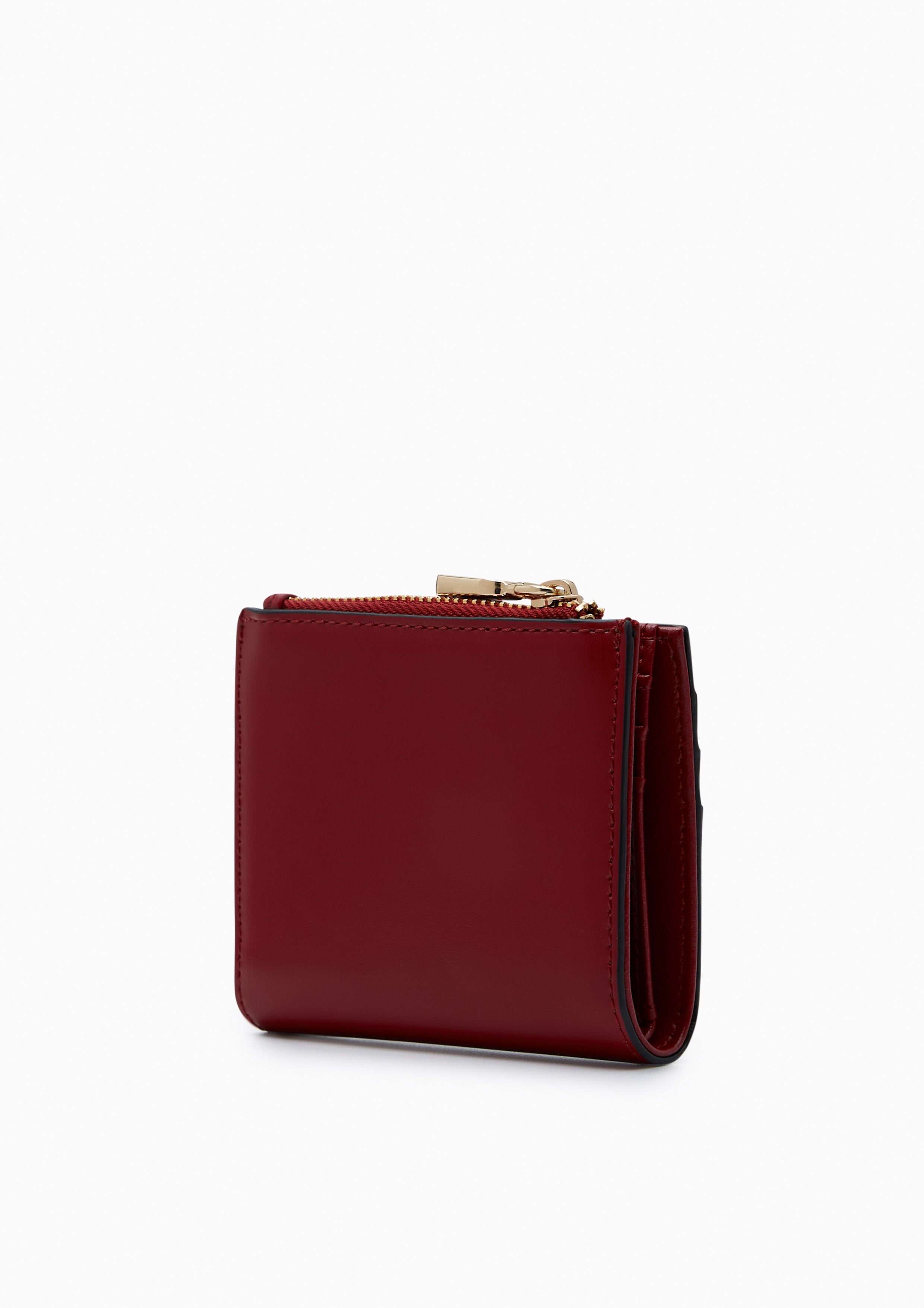 Re-Edit Slim Card Short Wallet - Red