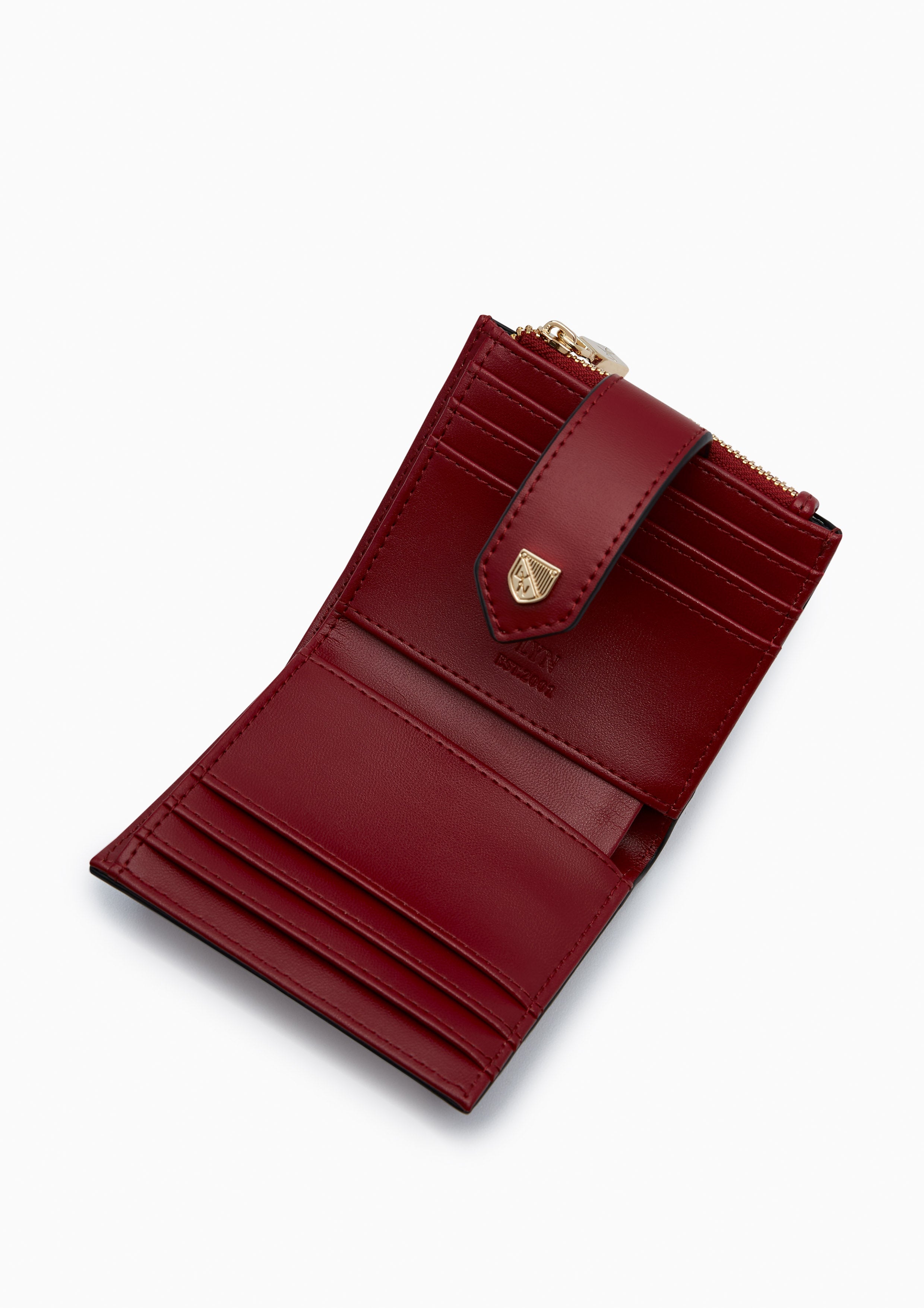 Re-Edit Slim Card Short Wallet - Red