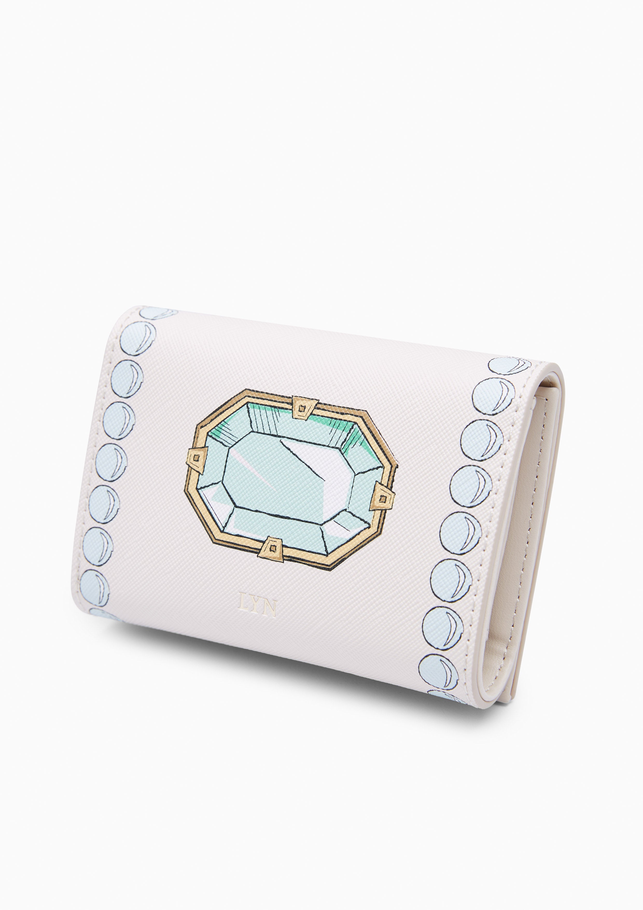 Treasure Semi Wallet - Printed Ivory