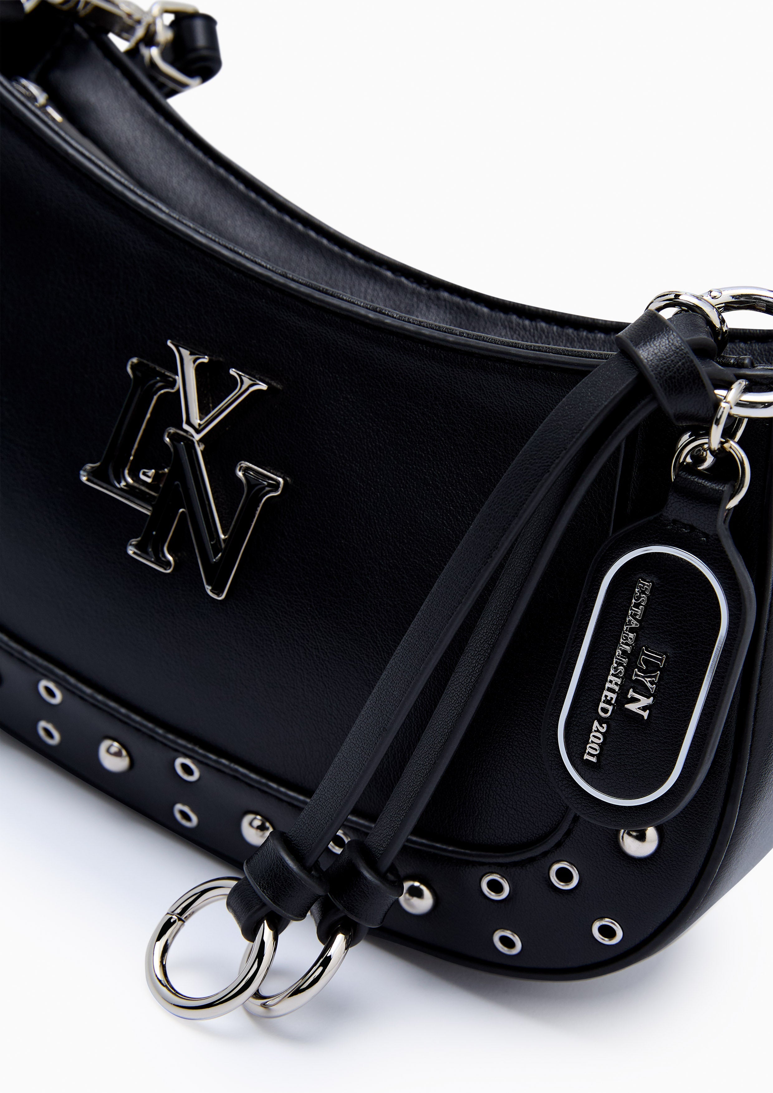 Brighton Rita Stud Shoulder Bag - Black