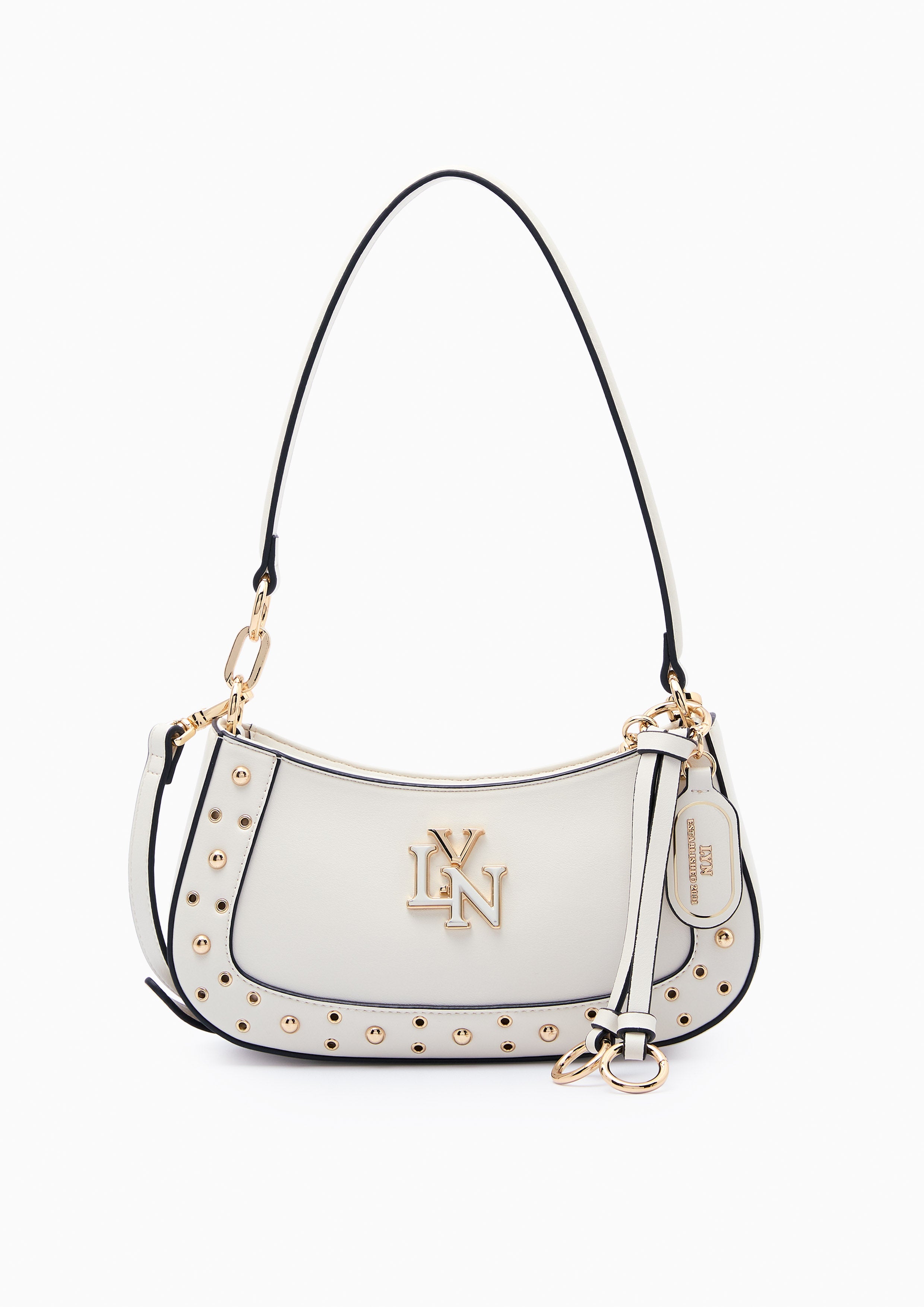 Brighton Rita Stud Shoulder Bag - Ivory