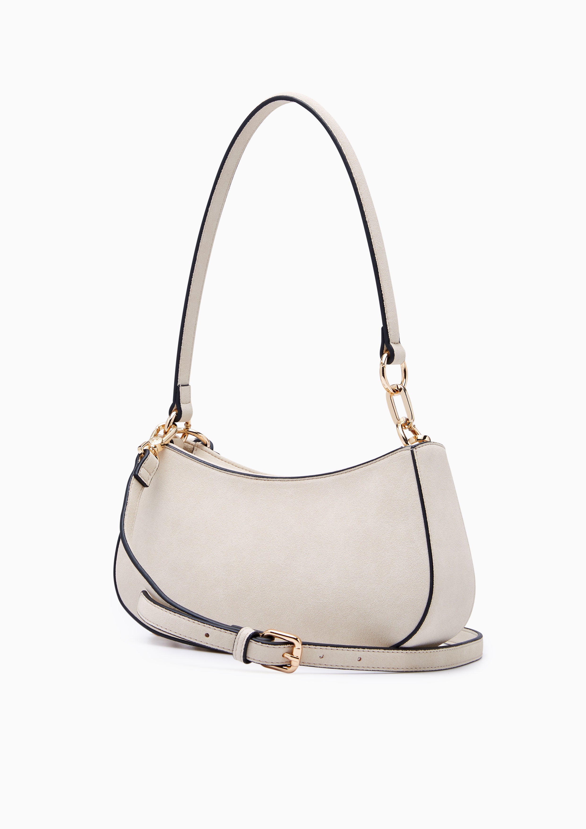 New Gastonia Rita Suede Shoulder Bag - Light Beige