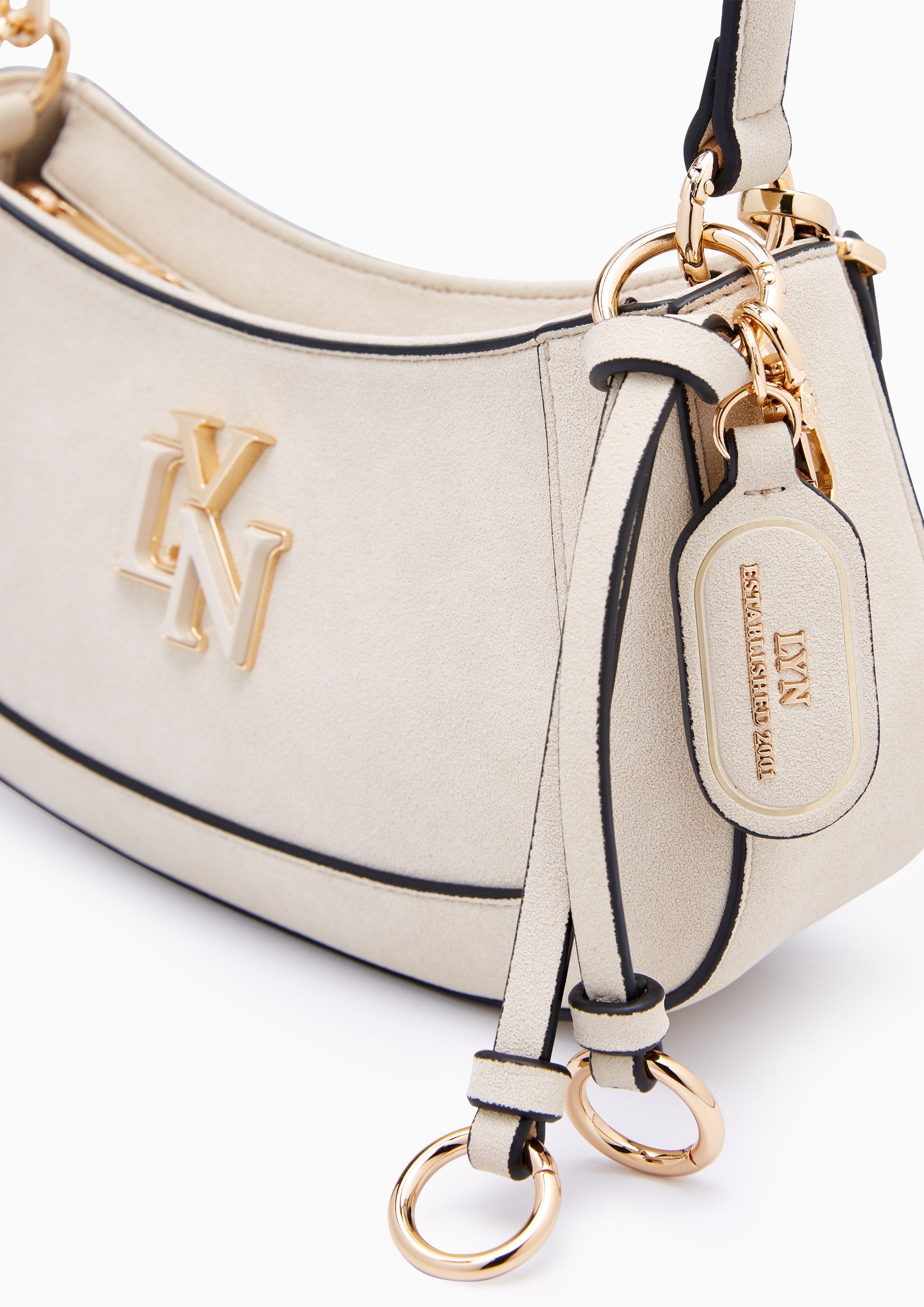 New Gastonia Rita Suede Shoulder Bag - Light Beige