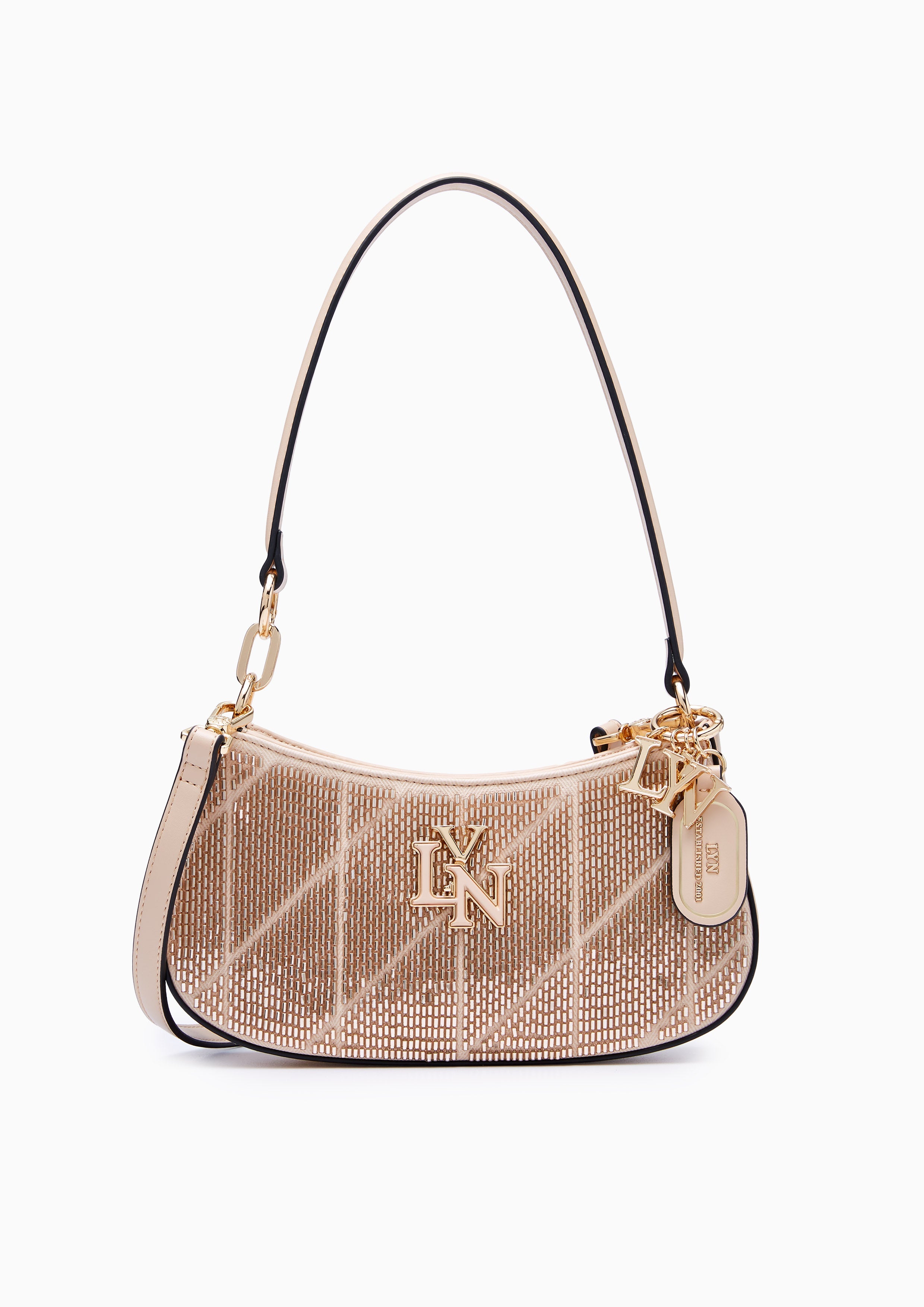 New Gastonia Rita Bead Shoulder Bag - Nude