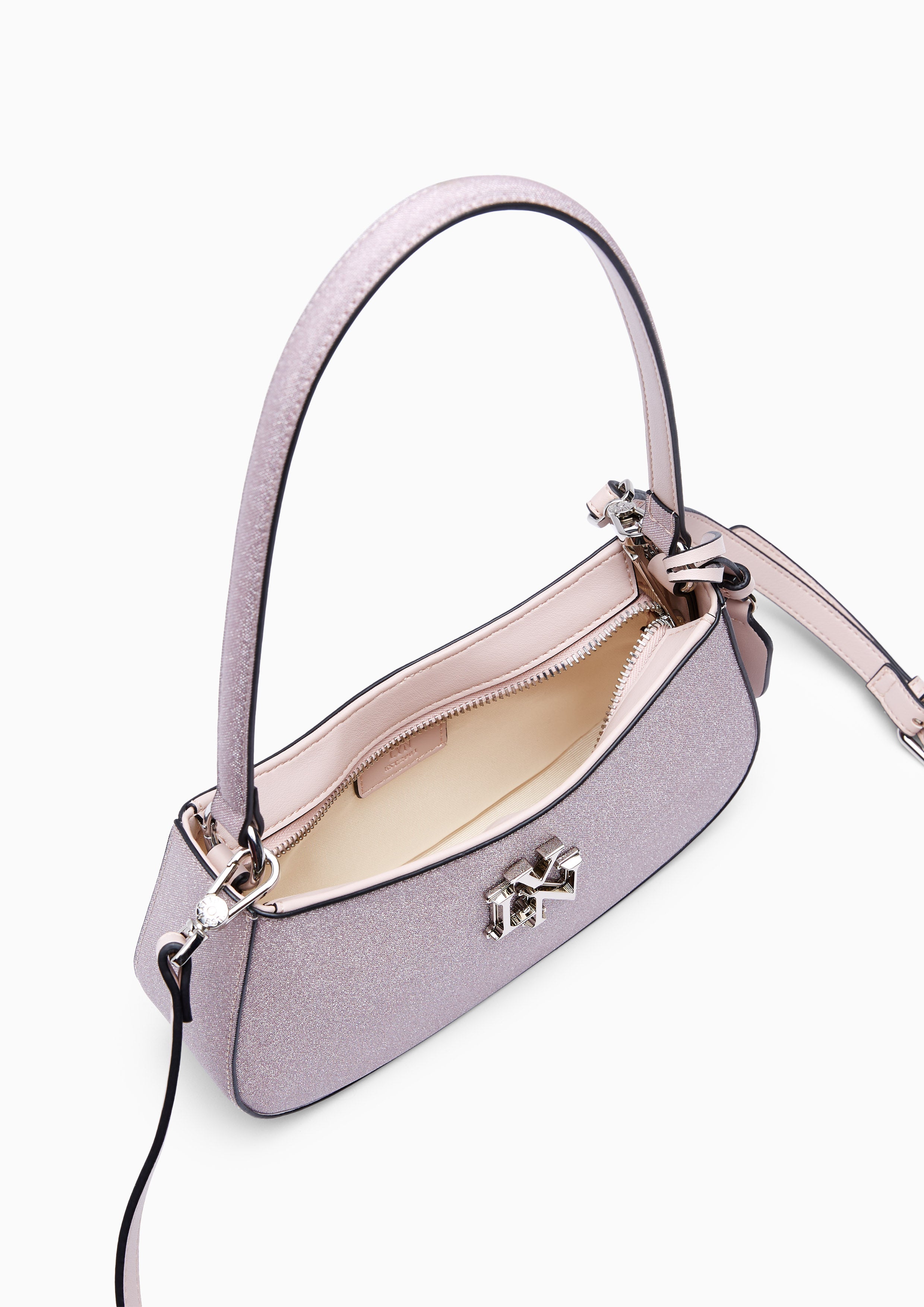 New Gastonia Rita Glitter Shoulder Bag - Light Glitter Pink