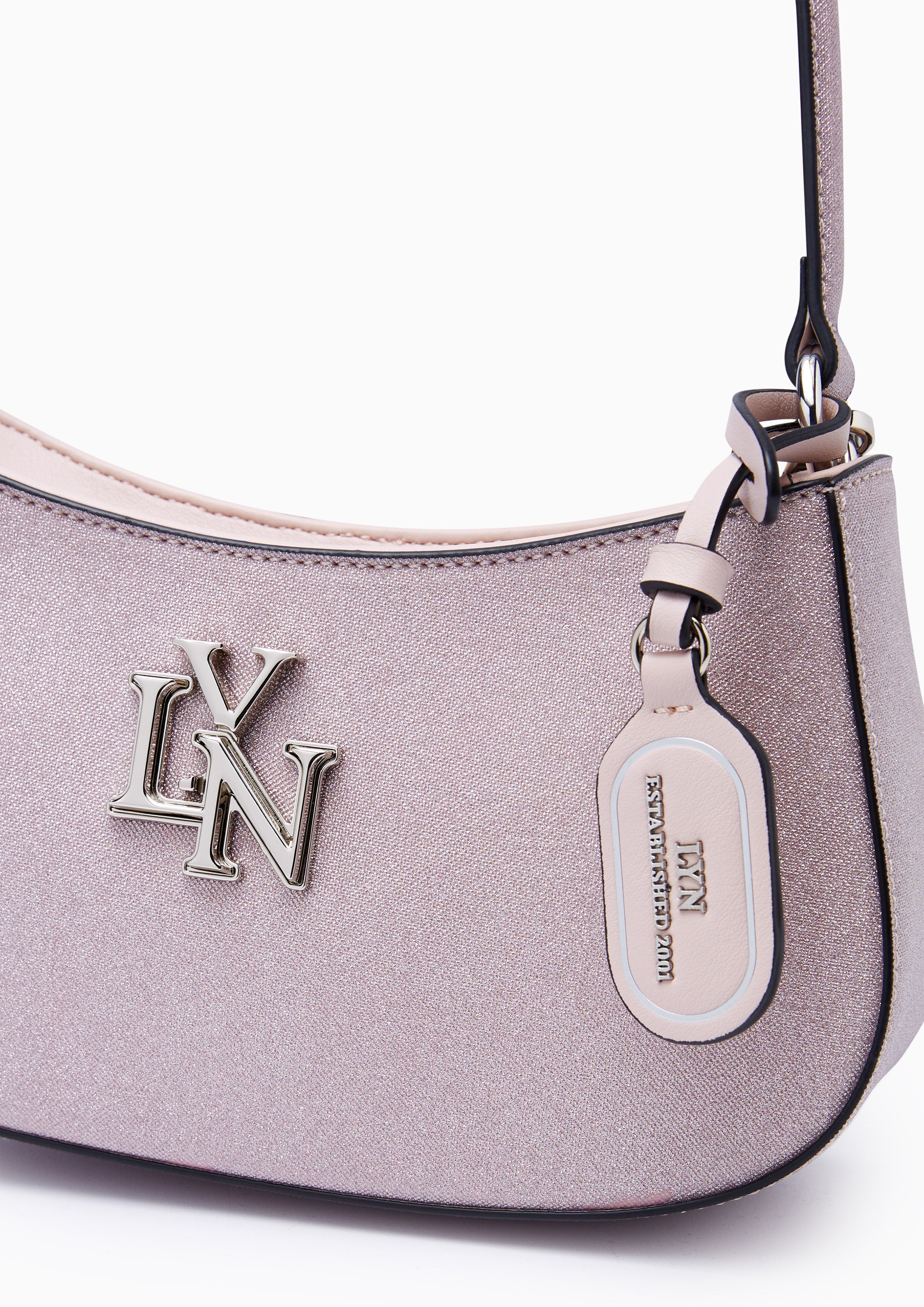 New Gastonia Rita Glitter Shoulder Bag - Light Glitter Pink