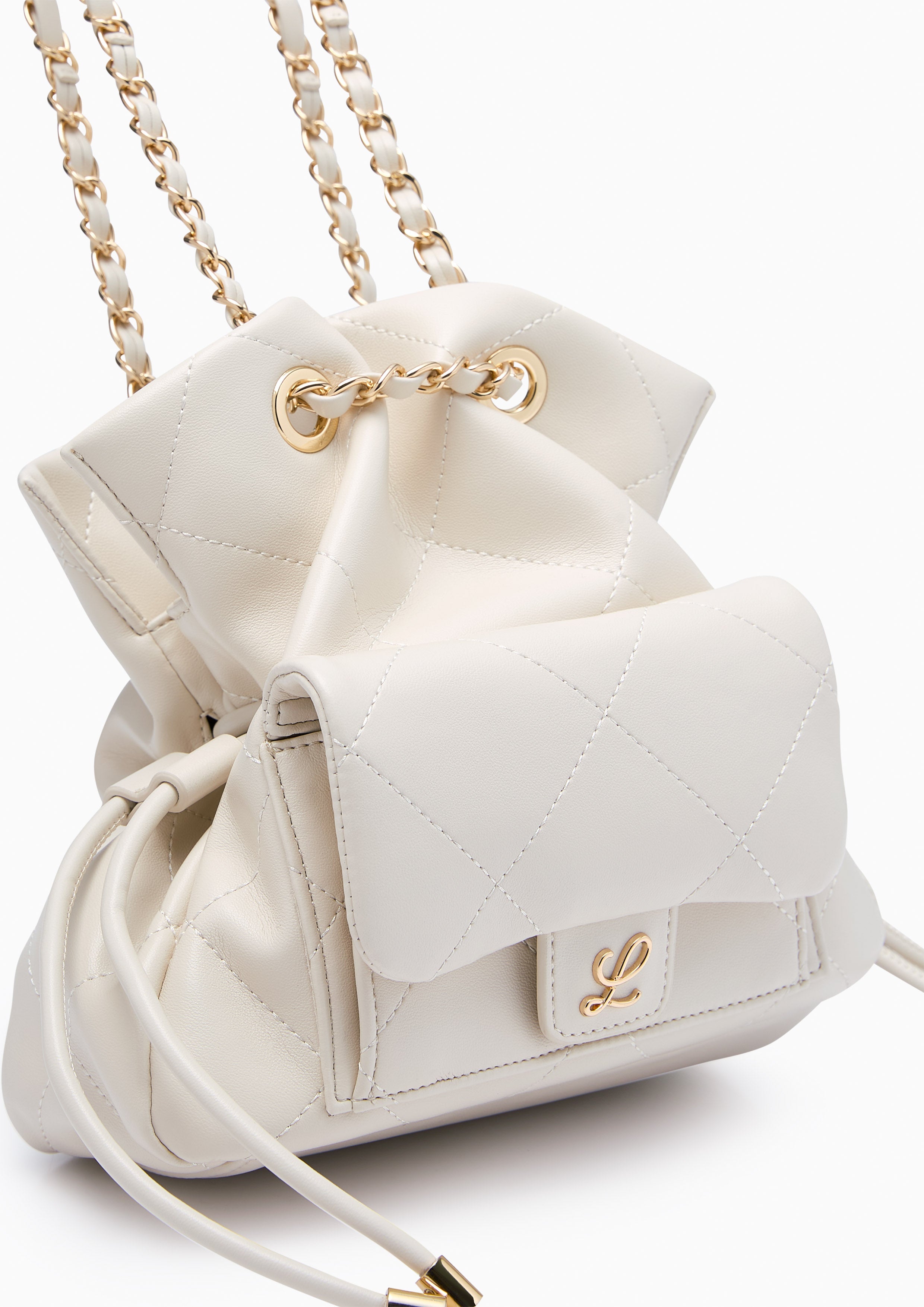 Destiny Ii Drawstring Bucket Bag - Ivory