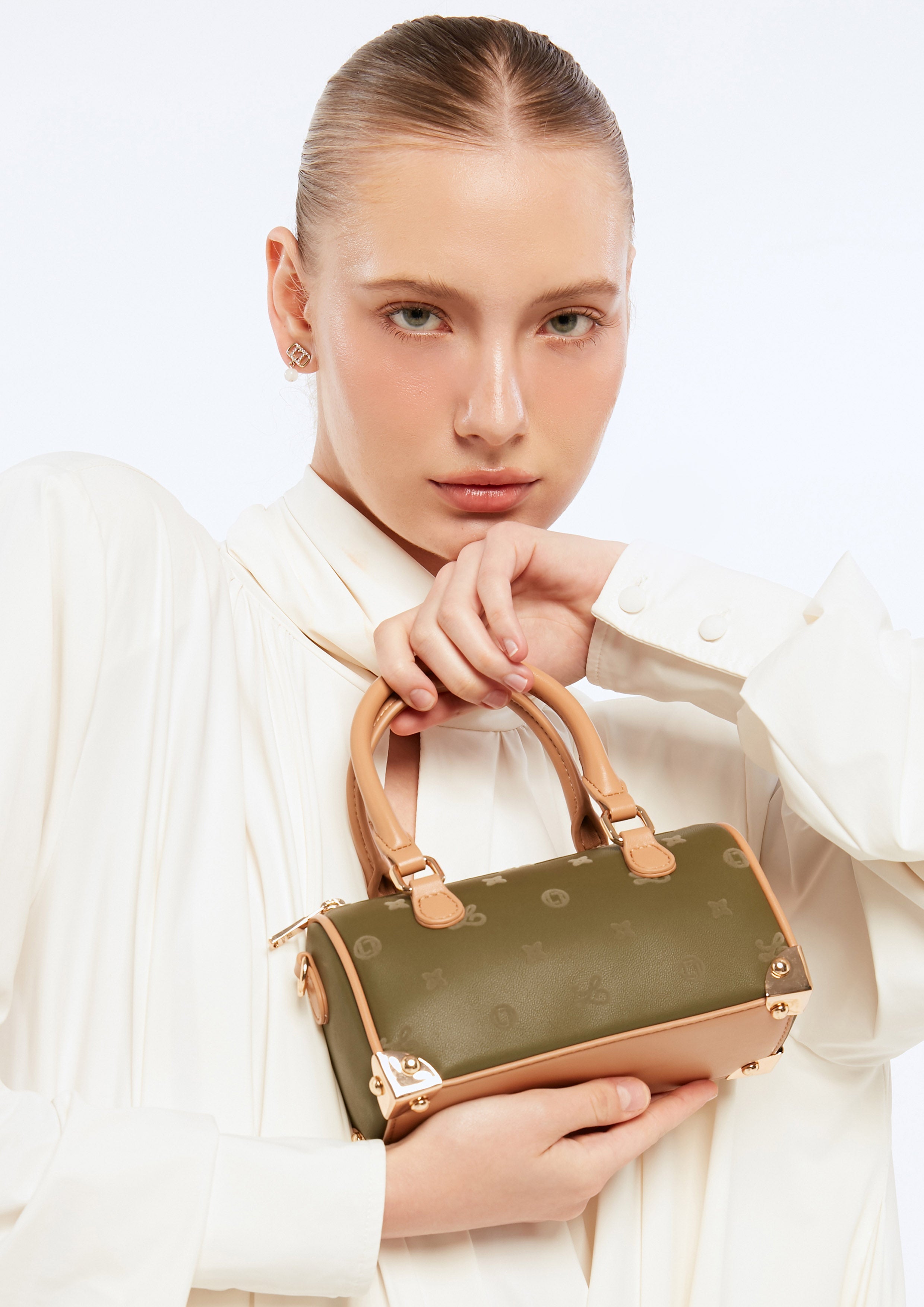 Ashlyn Mini Handle Crossbody Bag - Dark Green