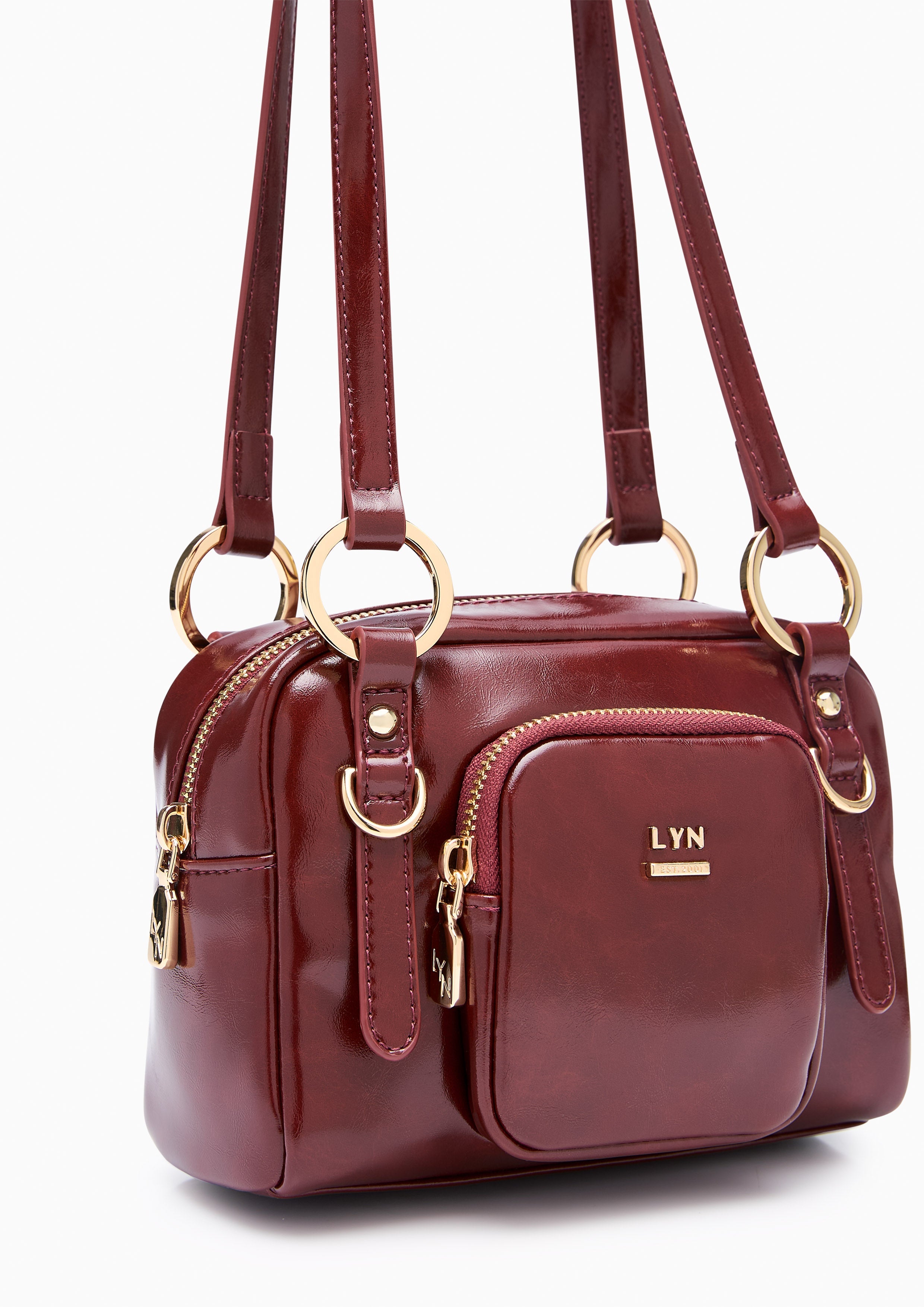Baverly S Shoulder Bag - Dark Red