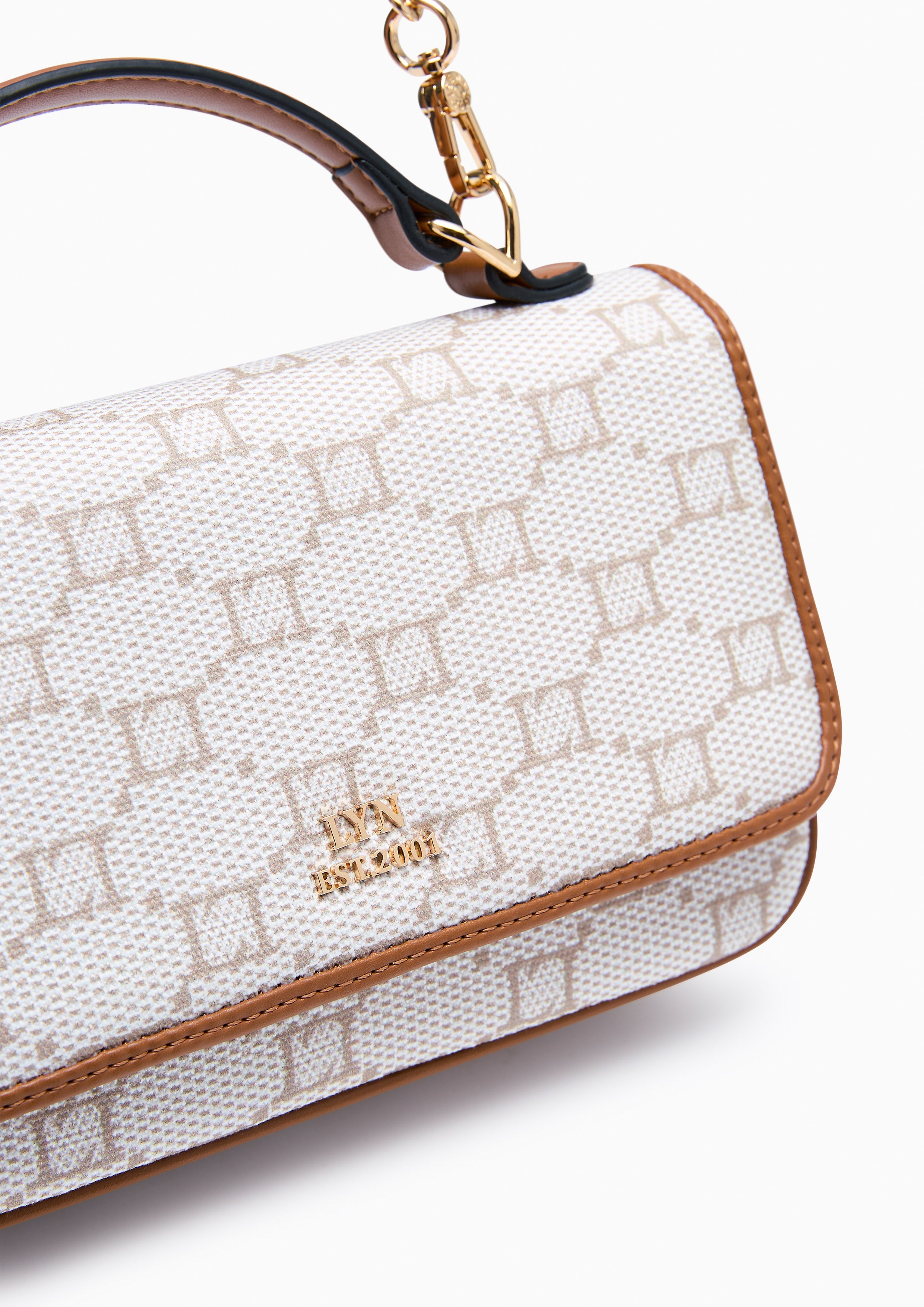 Serif S Crossbody Bag - Printed Tan