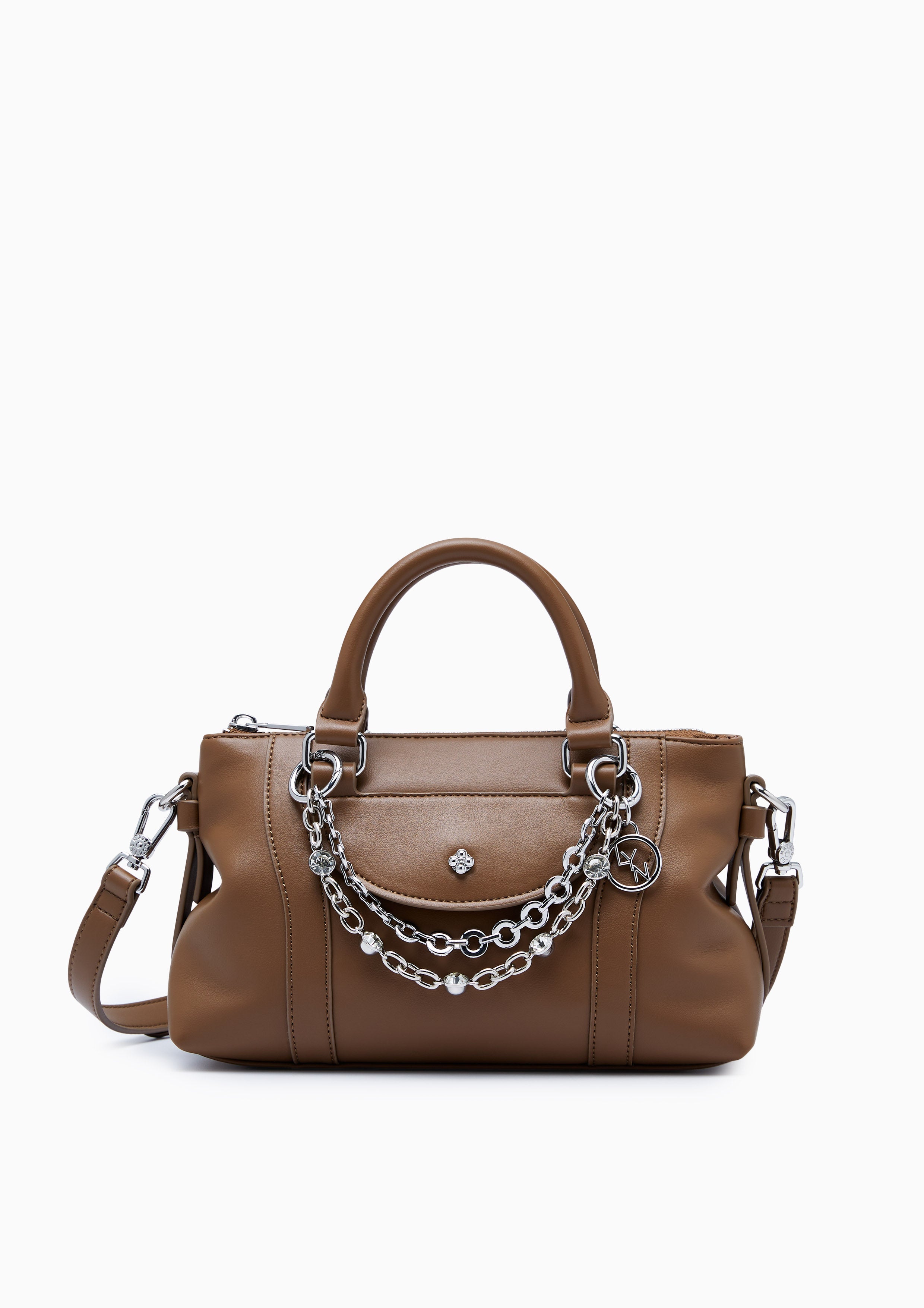 Joe Handle Handbag - Brown