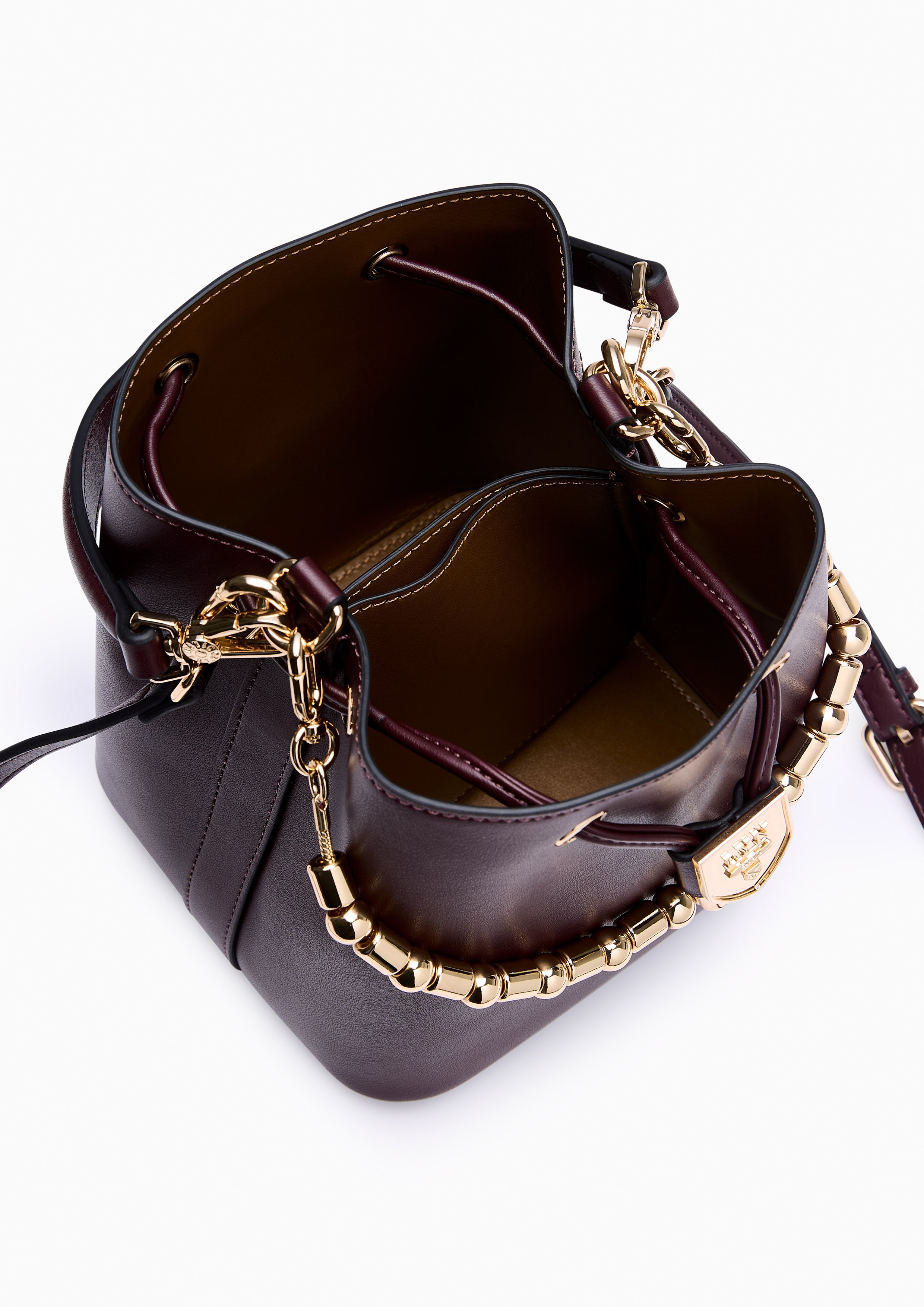 Re-Edit Gastby Carina S Bucket Bag - Dark Red