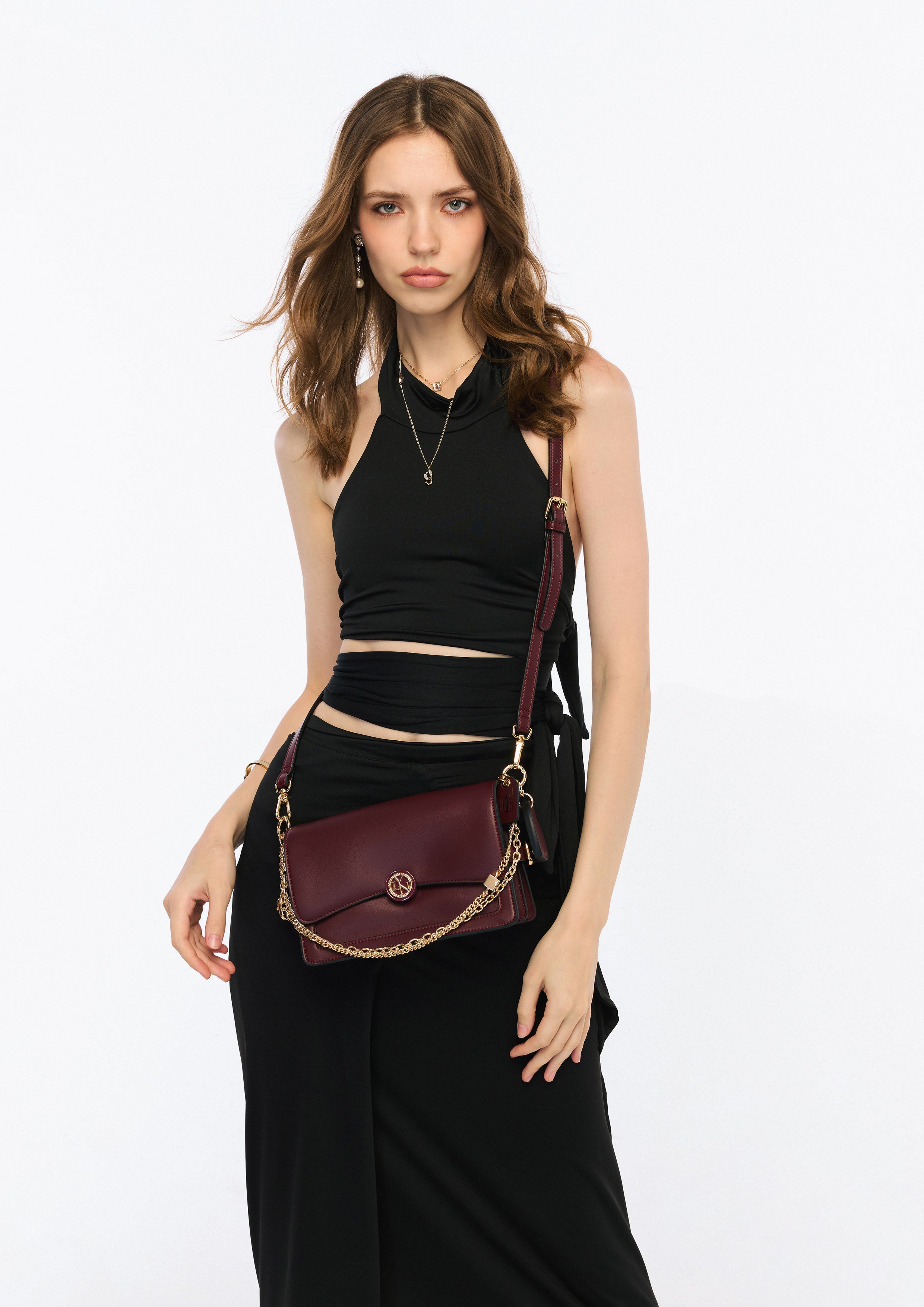 Mabel S Shoulder Bag - Dark Red