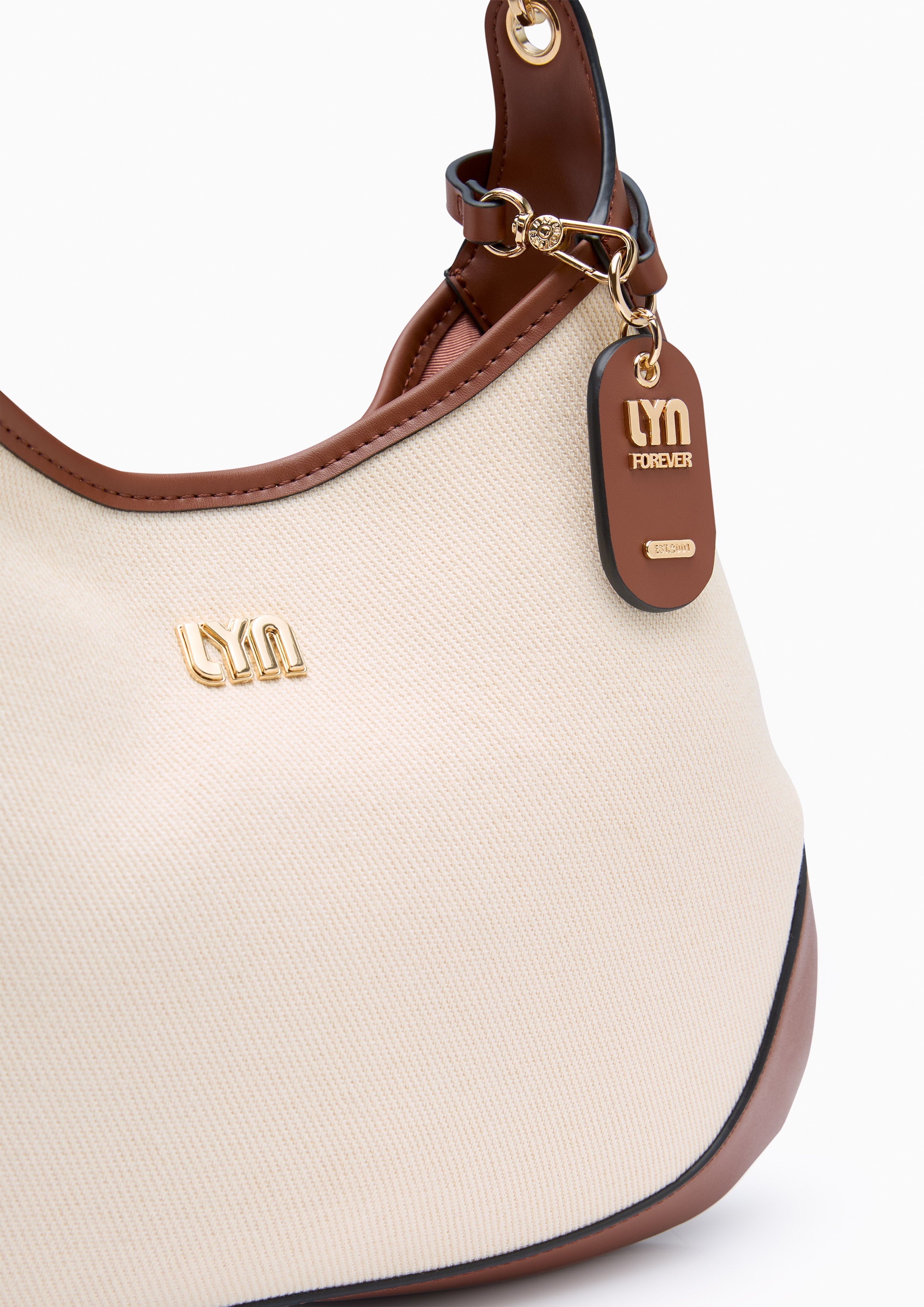 Neva Hobo Crossbody Bag - Beige