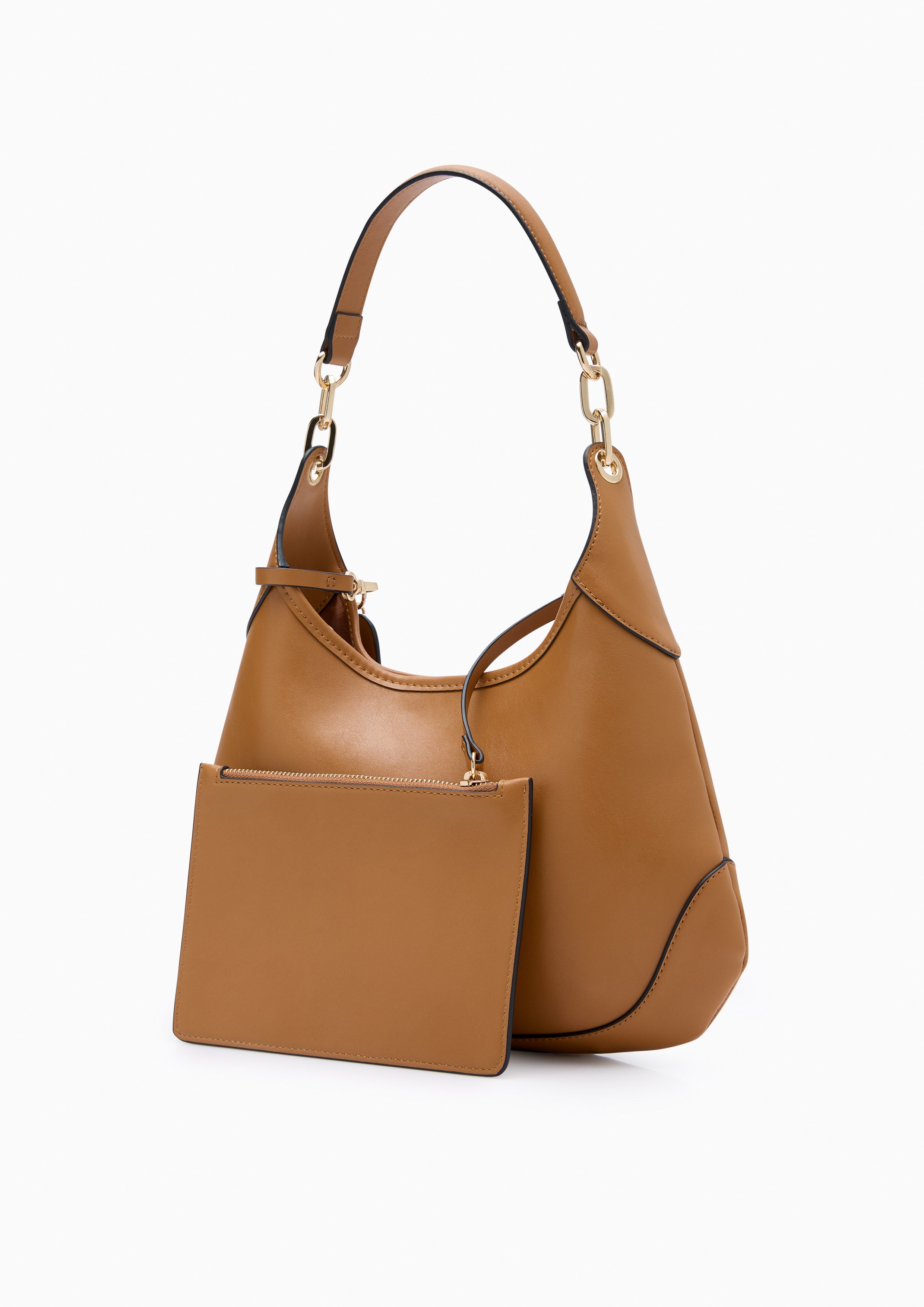 Neva Hobo Crossbody Bag - Caramel