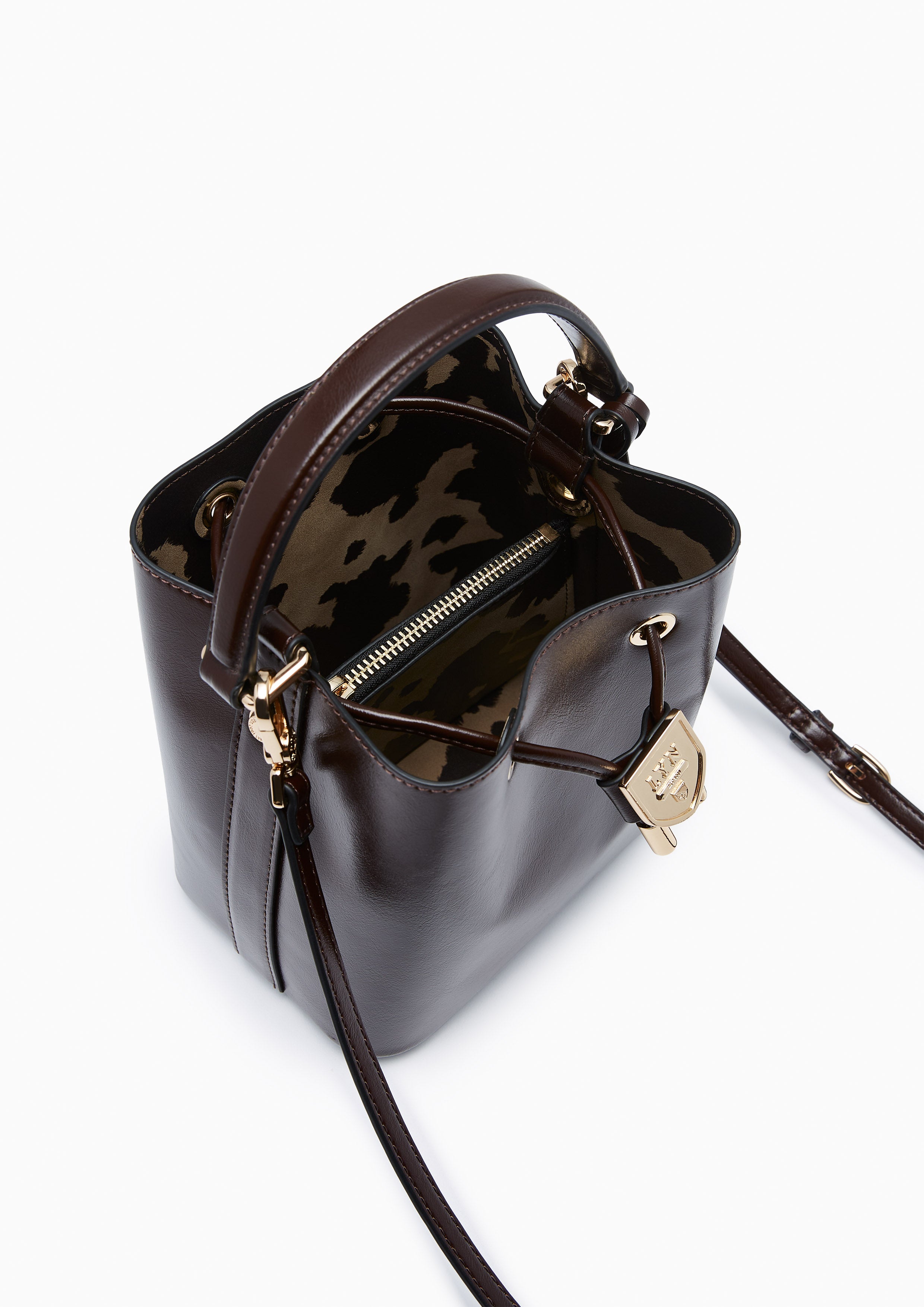 Re-Edit Carina Mustang Bucket Bag - Dark Brown