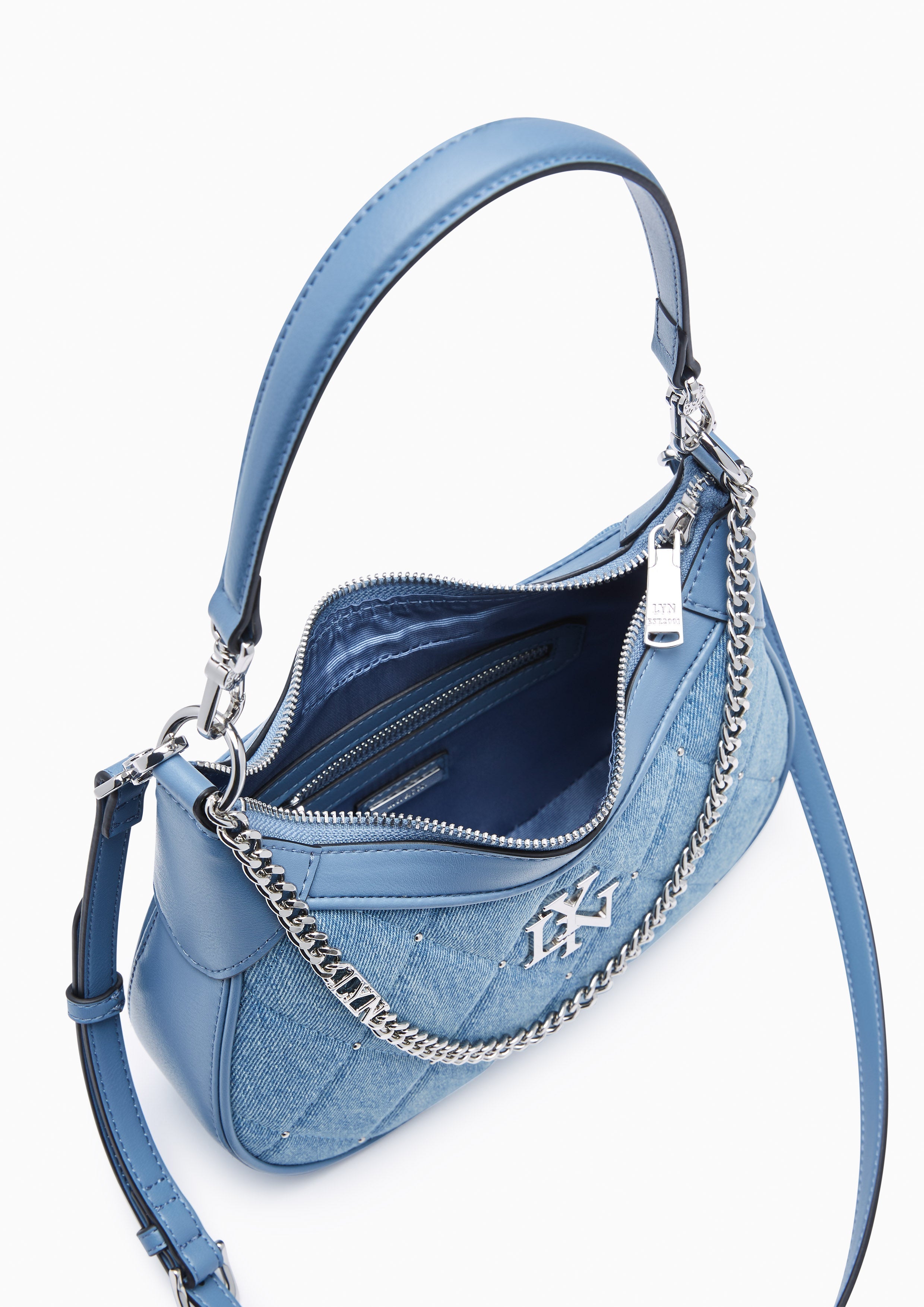 Rexha Denim Mini Shoulder Bag - Blue Variation 2