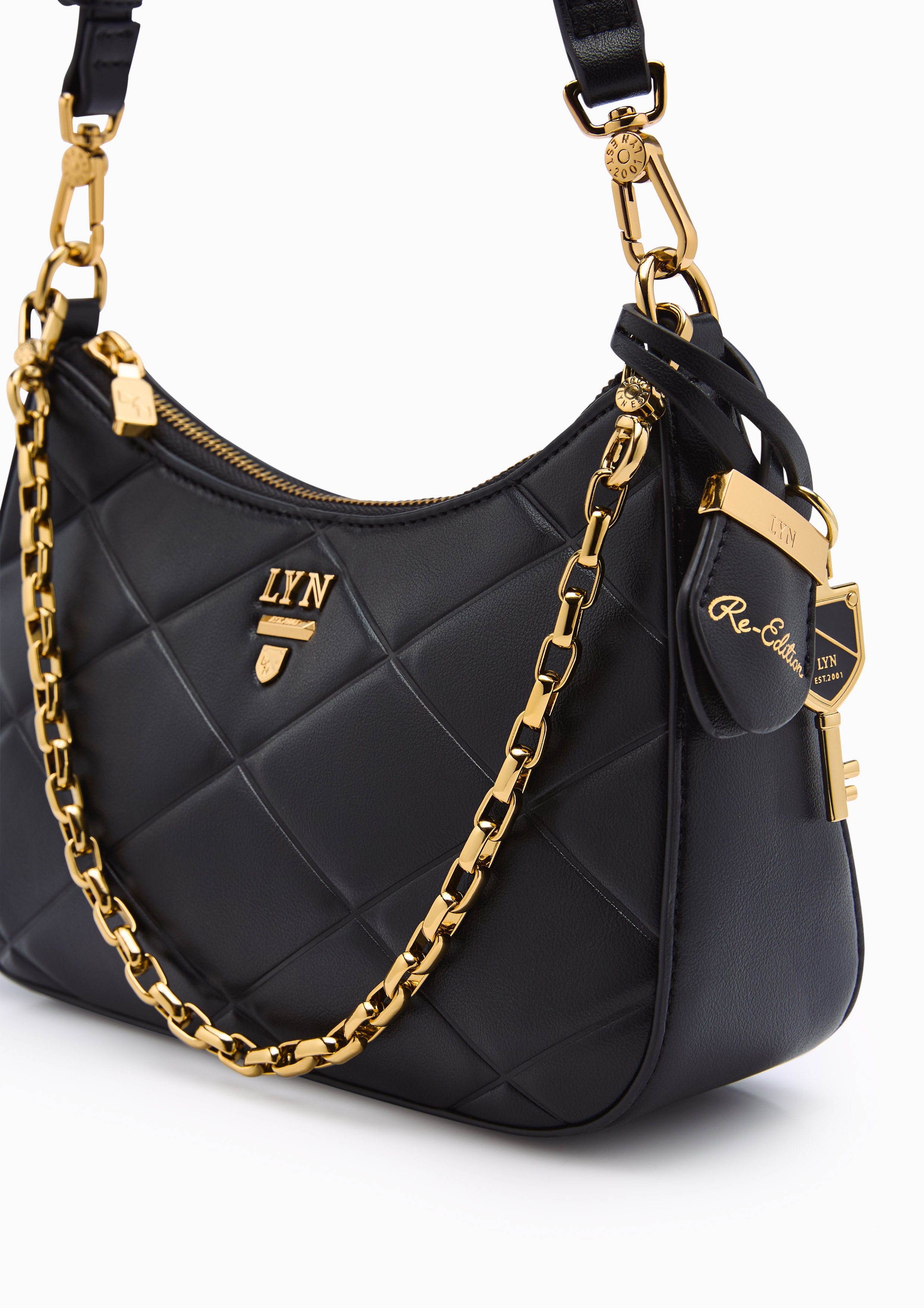 Re-Edit Rosee Emb S Shoulder Bag - Black