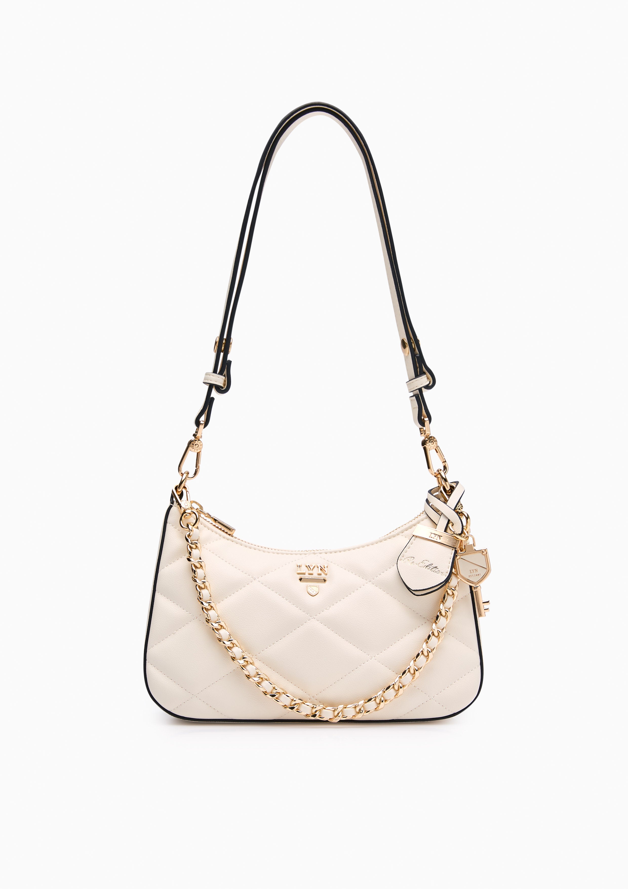 Re-Edit Rosee Quilt S Shoulder Bag - Ivory