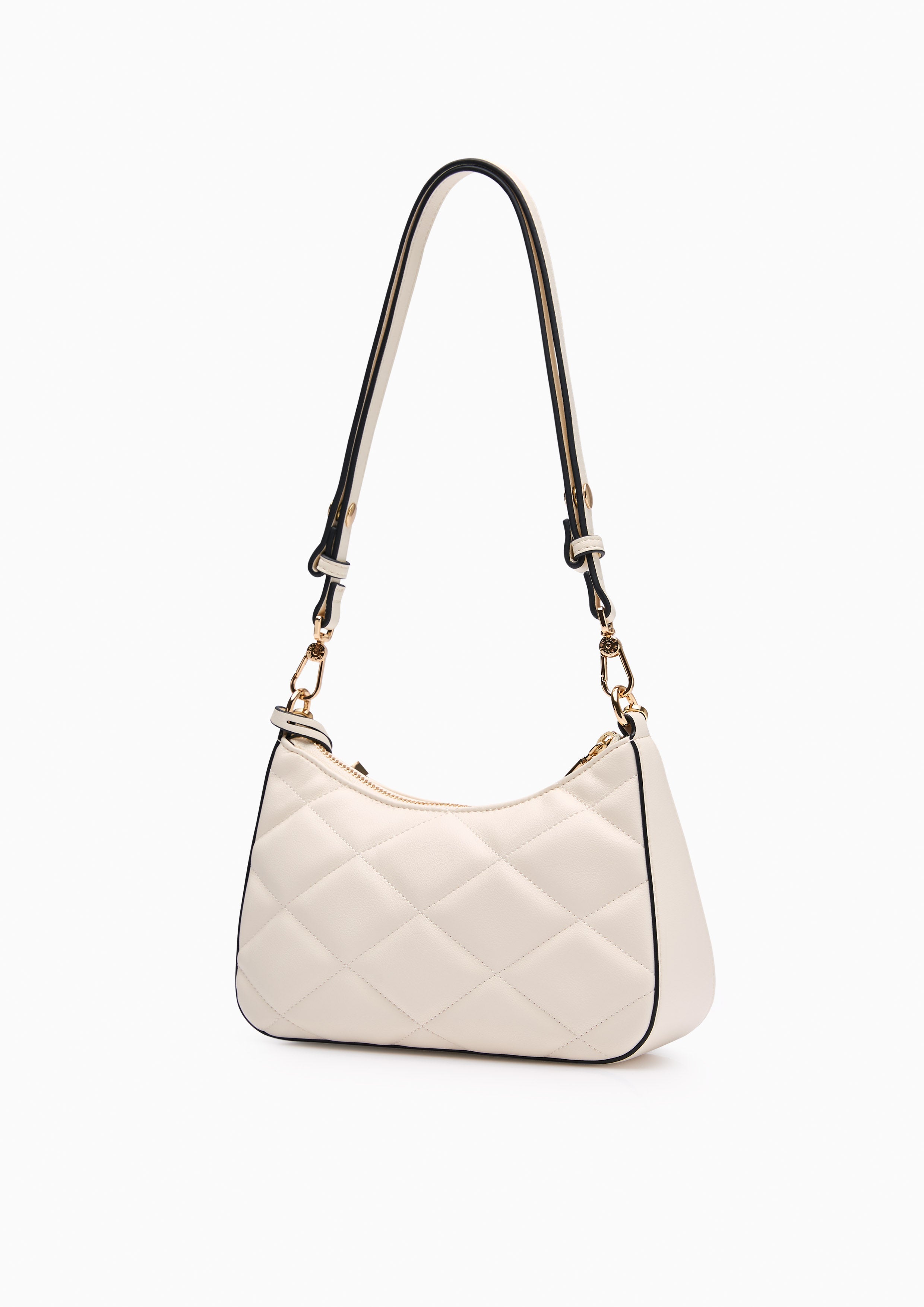 Re-Edit Rosee Quilt S Shoulder Bag - Ivory