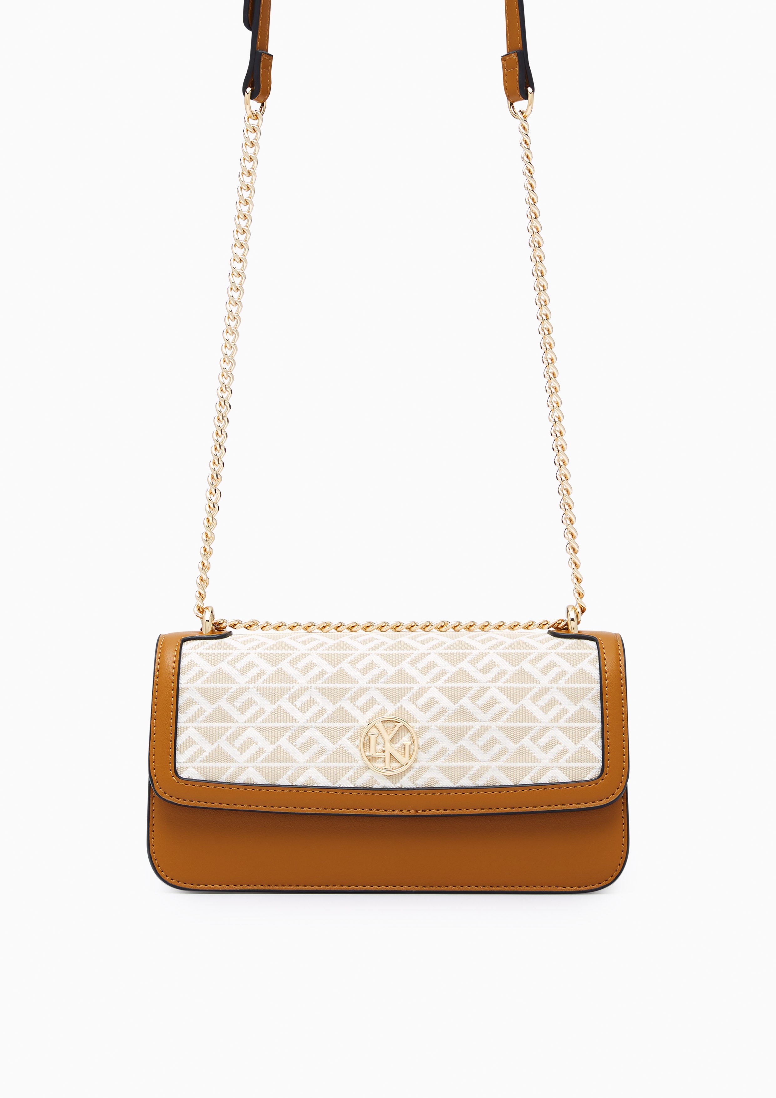 Mona Ii Crossbody Bag - Printed Beige