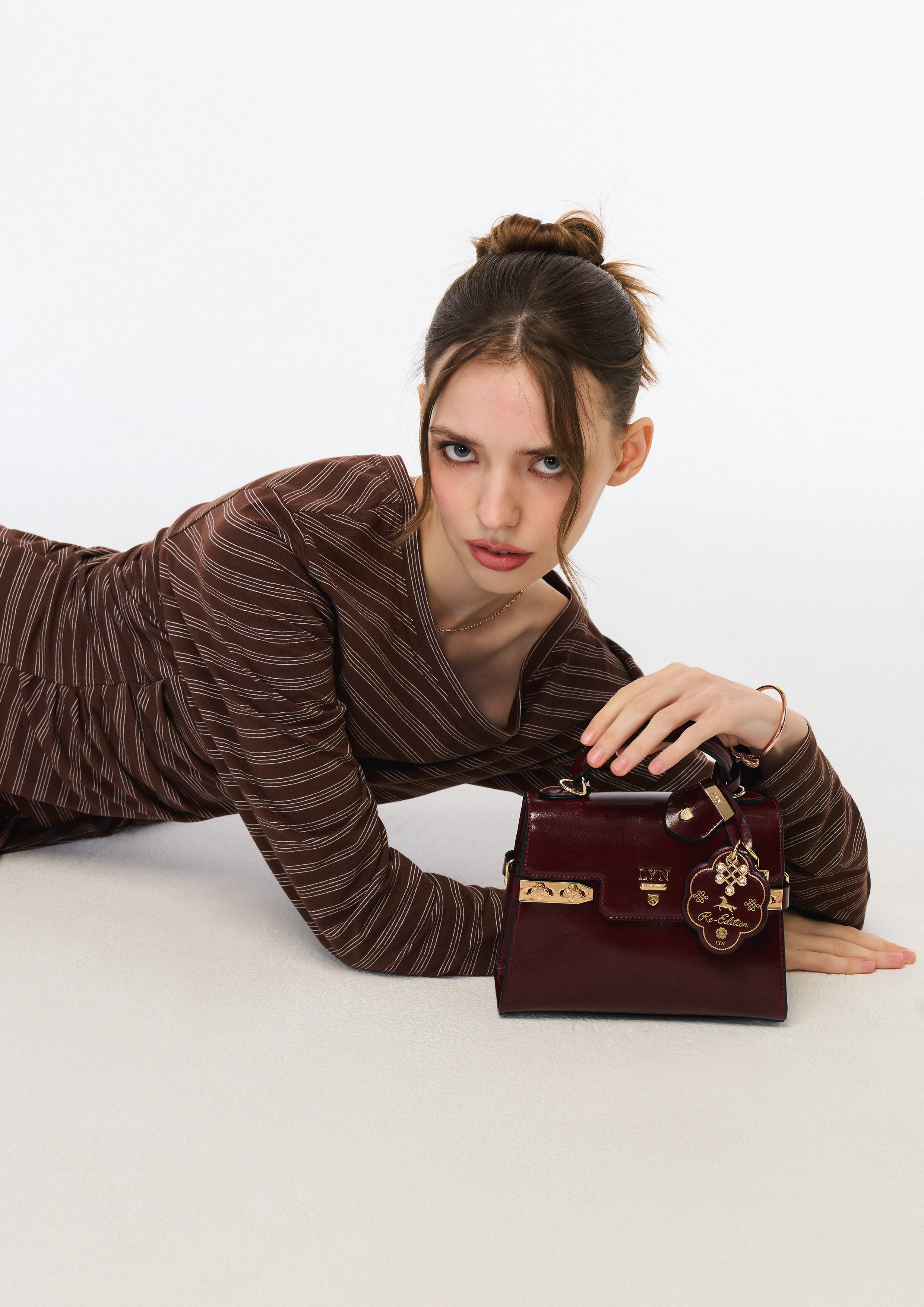 Re-Edit Bliss Top Handle S Handbag - Dark Red