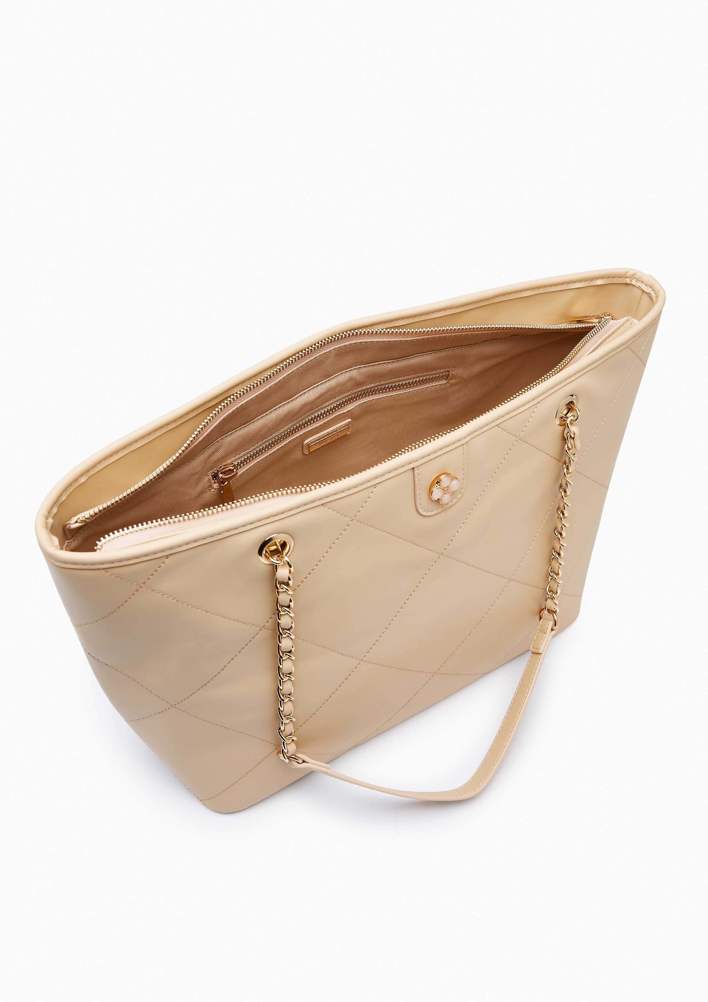 Pottie M Tote Bag- Light Beige