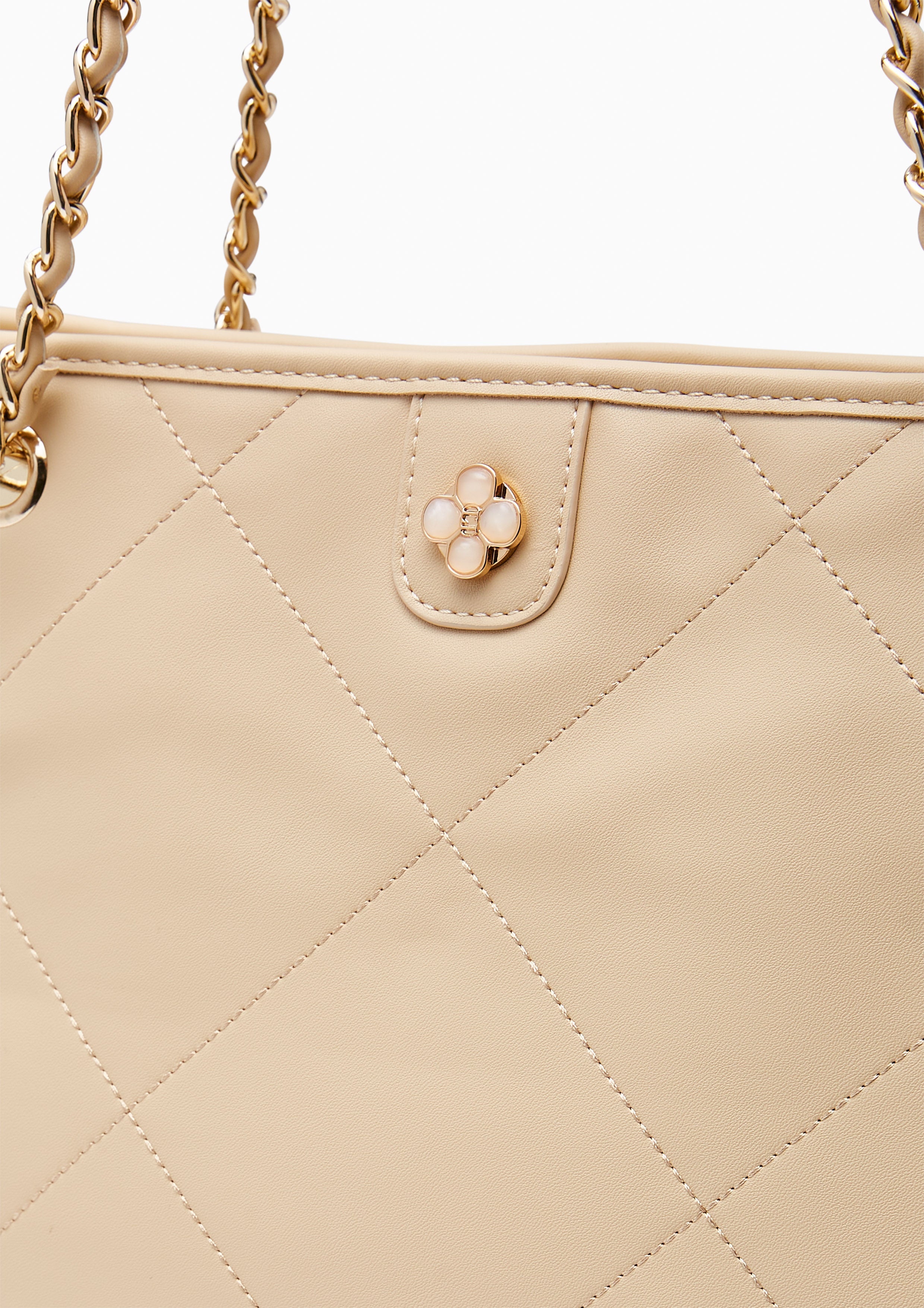 Pottie M Tote Bag- Light Beige