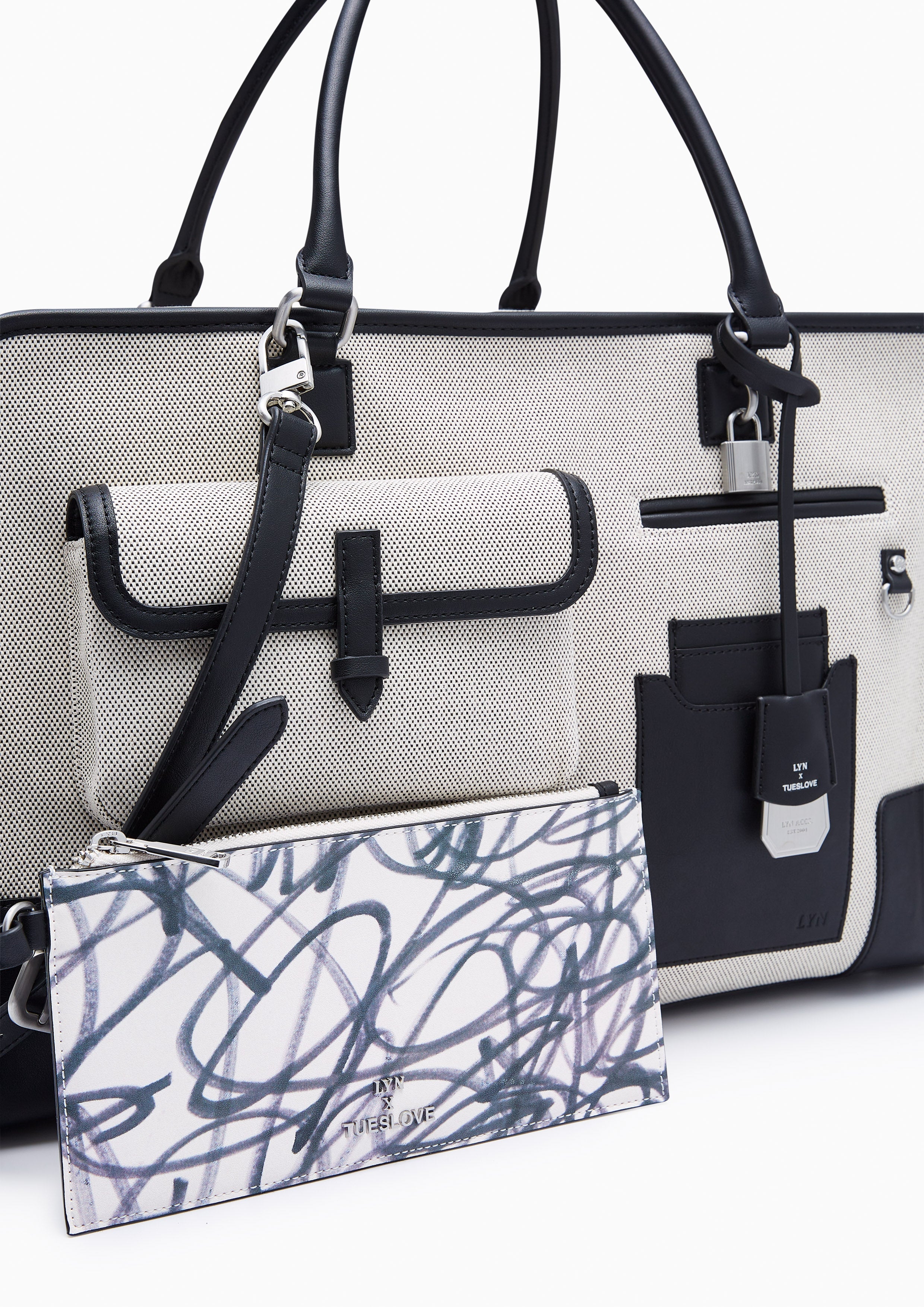 Tueslove Canvas Xl Tote Bag - Black