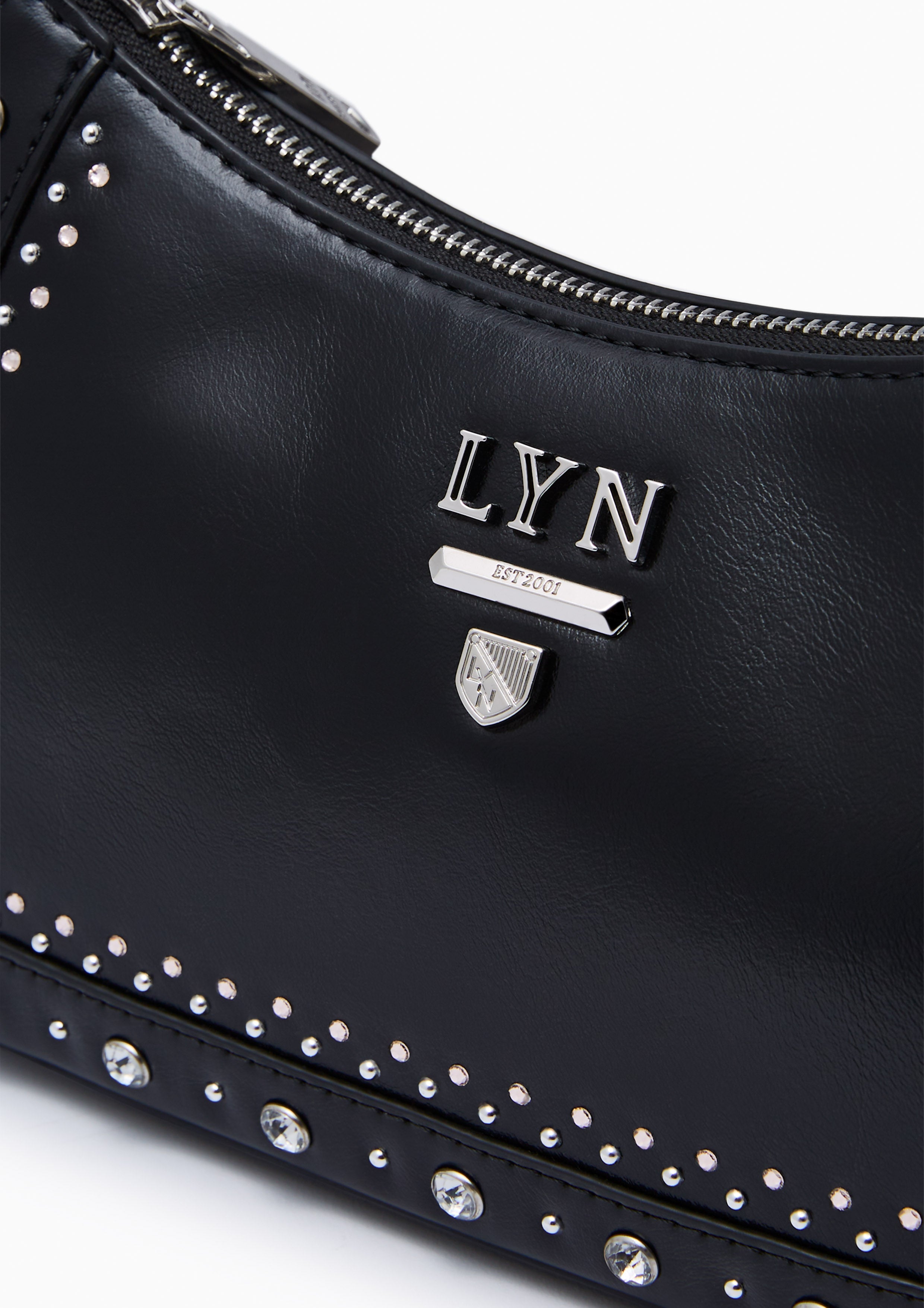 Tricia Avant Crystal Shoulder Bag - Black