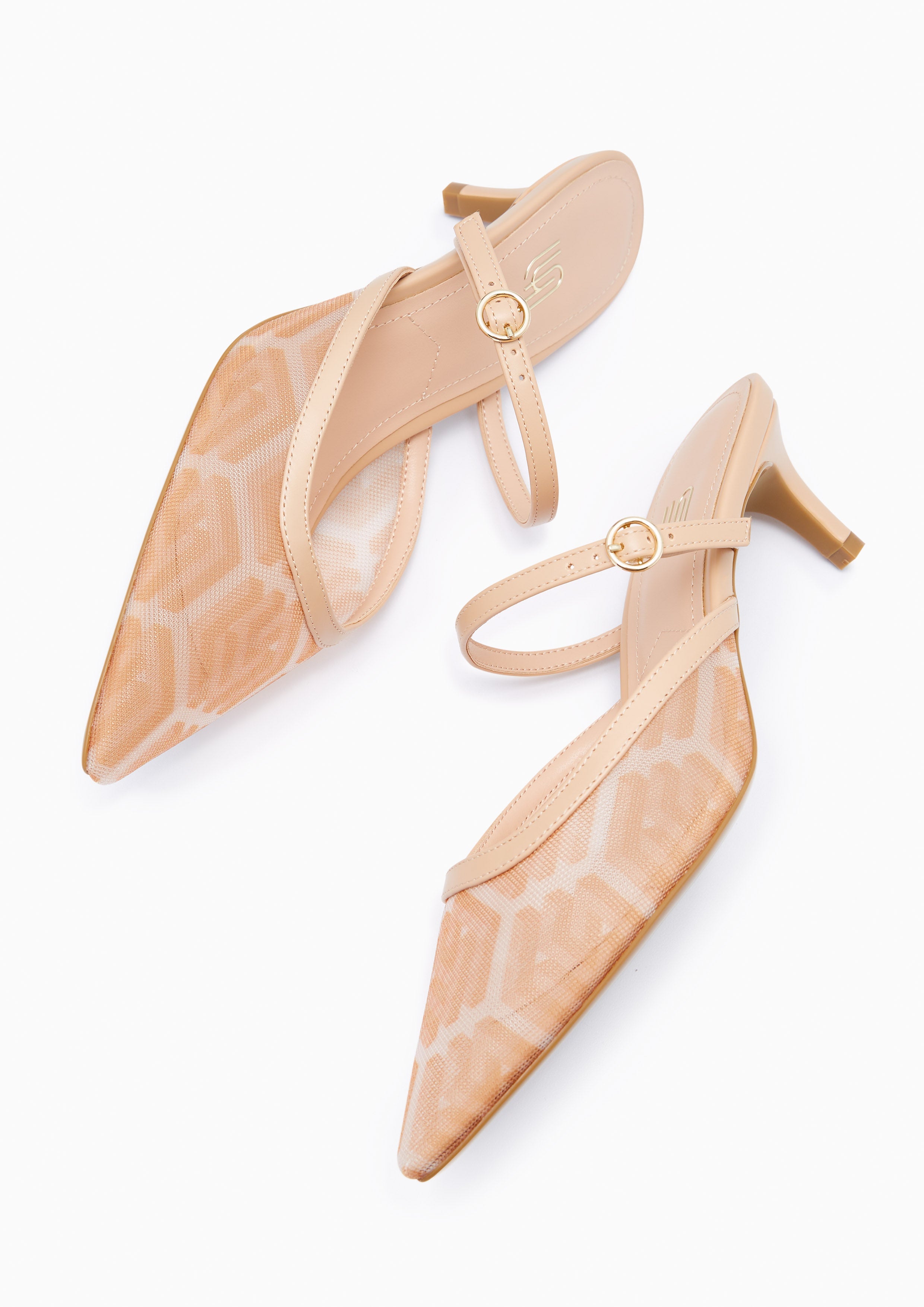 Ada Infinite Heels - Printed Beige