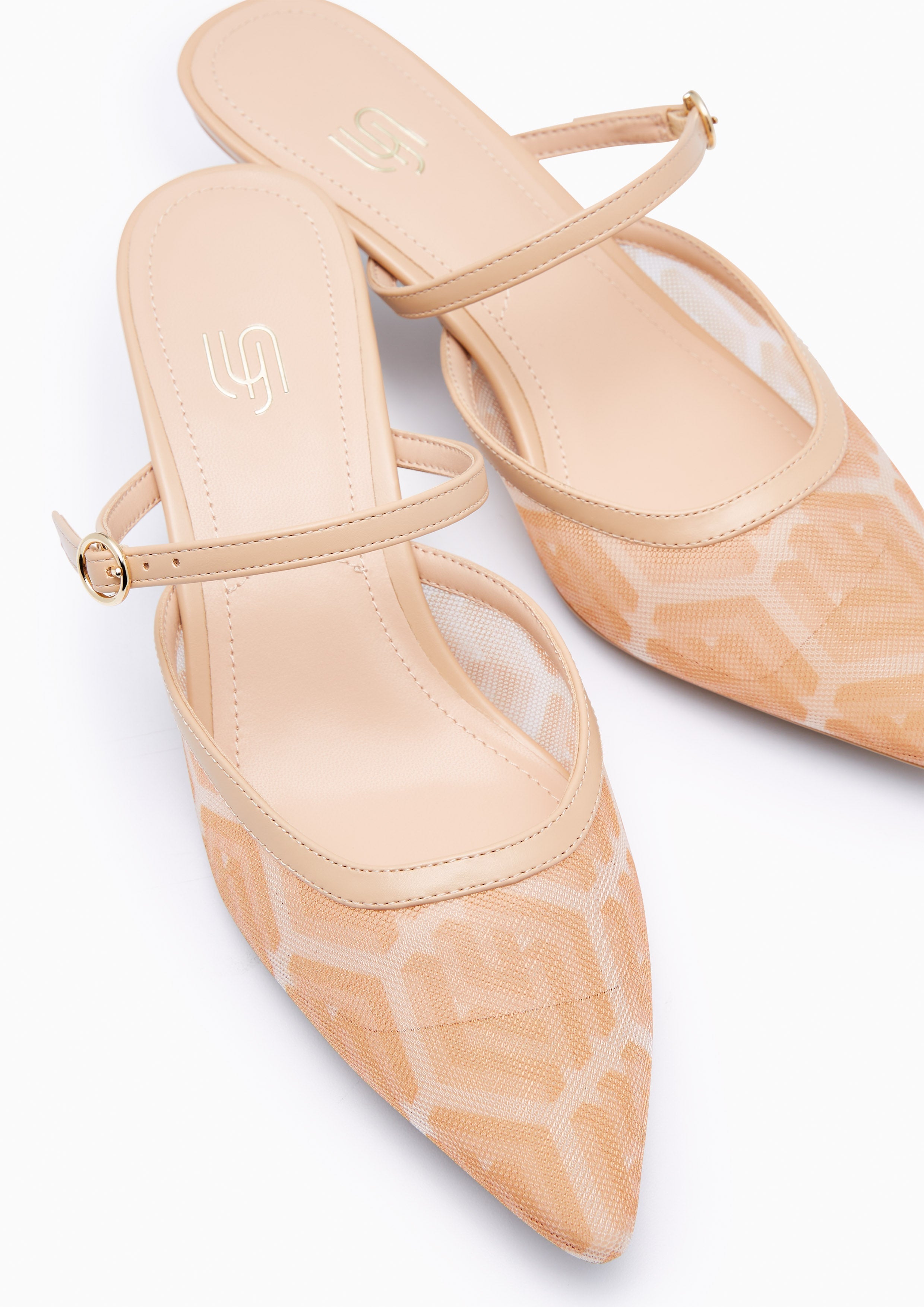 Ada Infinite Heels - Printed Beige