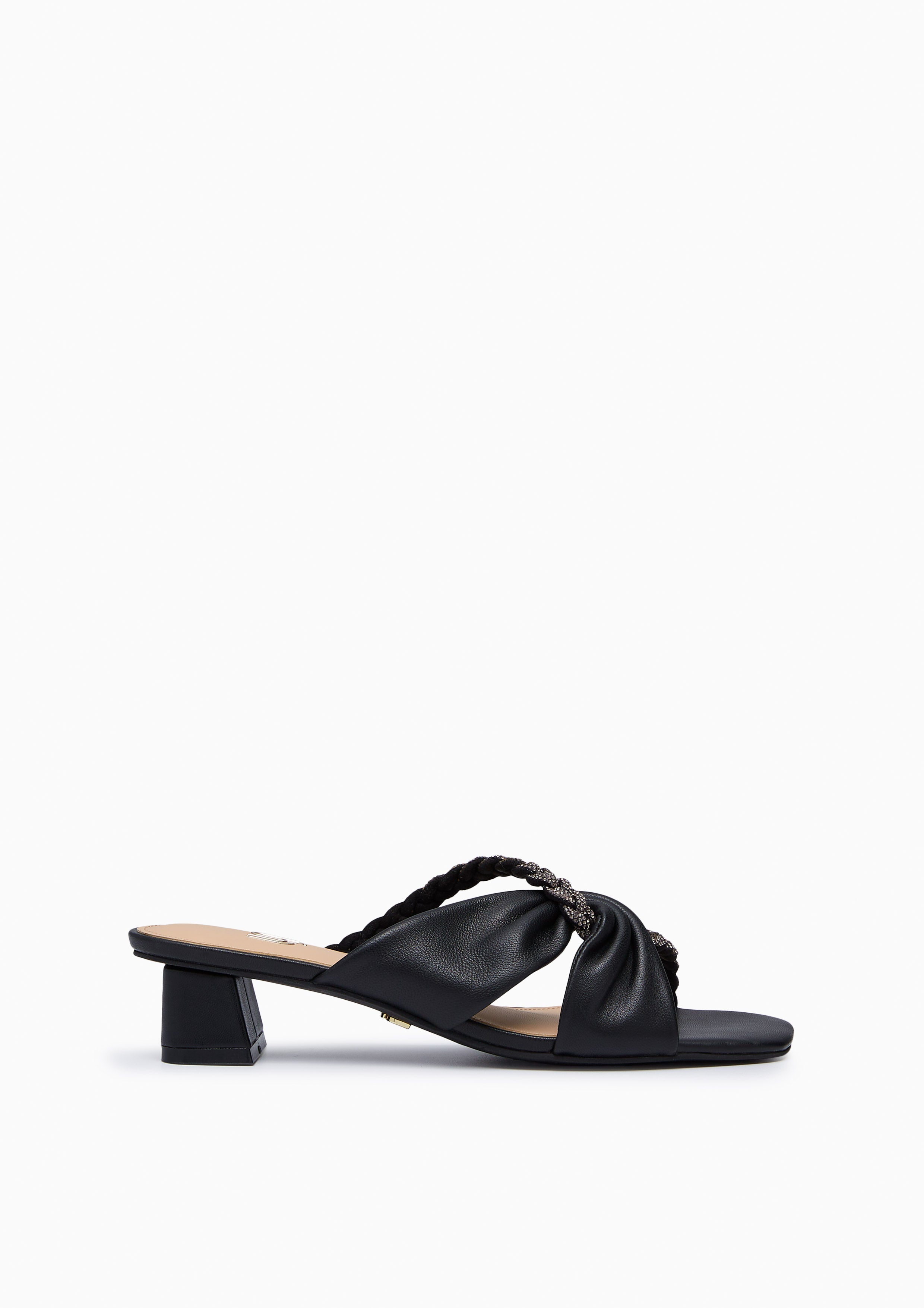 Promise Pleat Infinite Flats And Sandals - Black