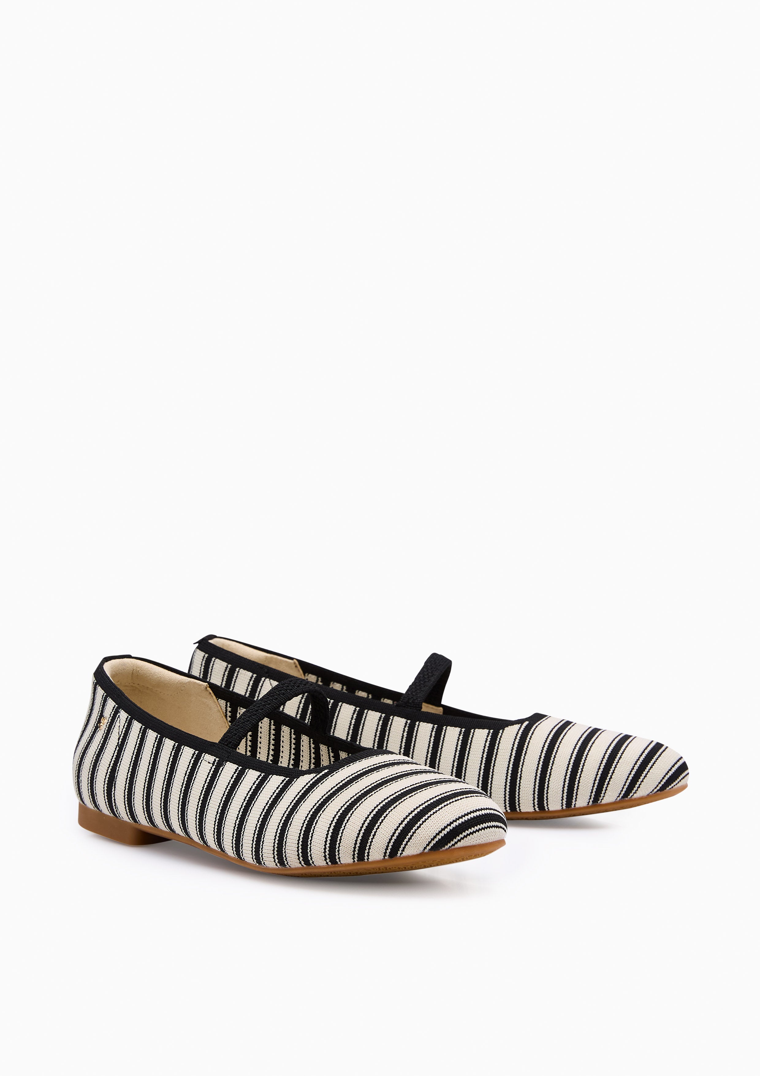 Gloria Flats And Sandals - Striped Black