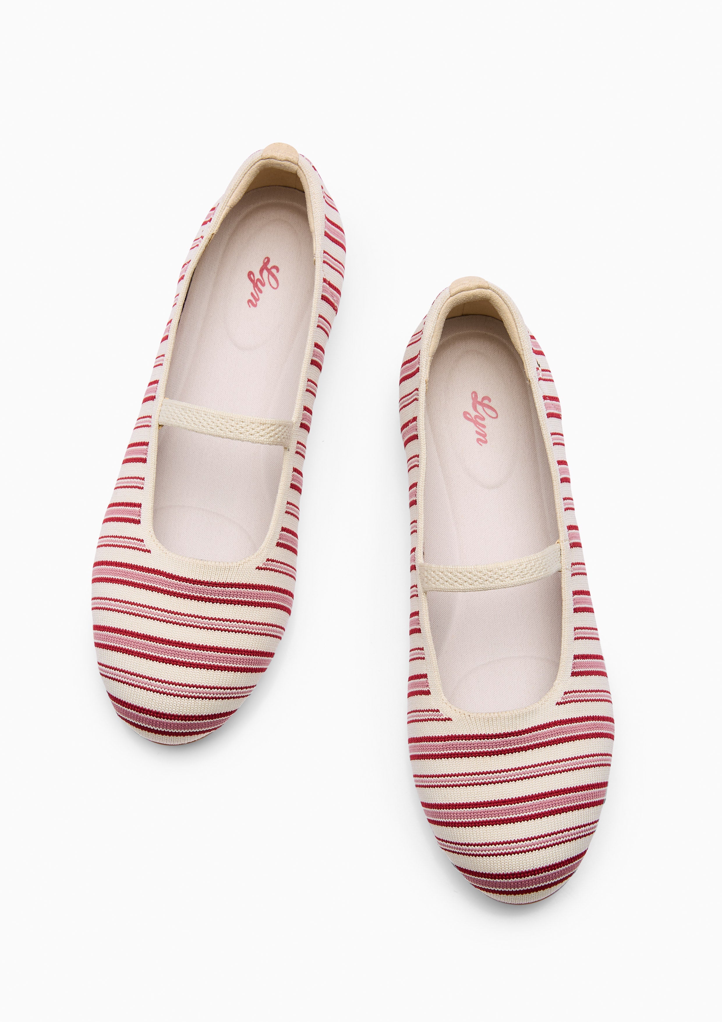 Gloria Flats And Sandals - Striped Red